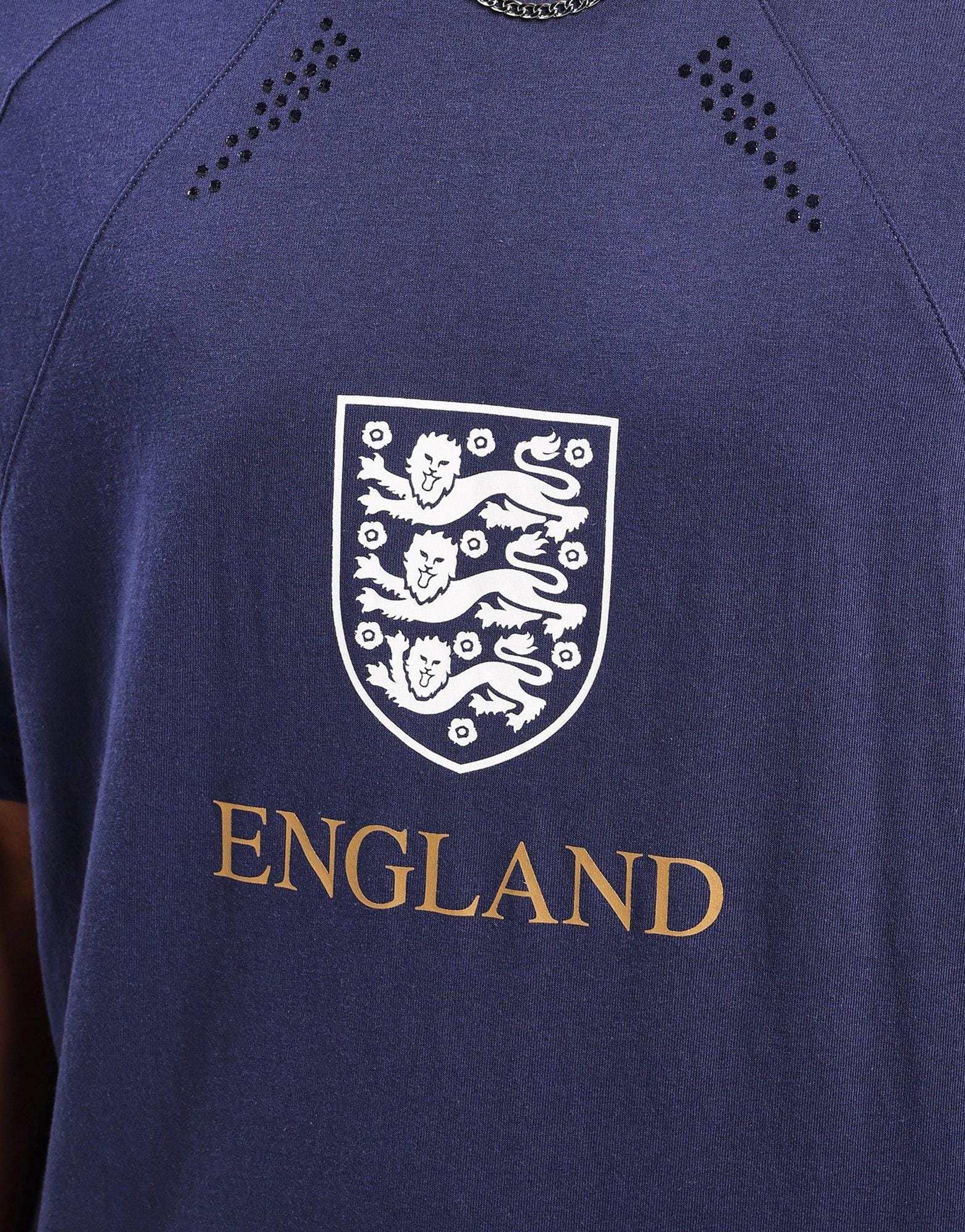 Majestic England C&S Panel T-Shirt