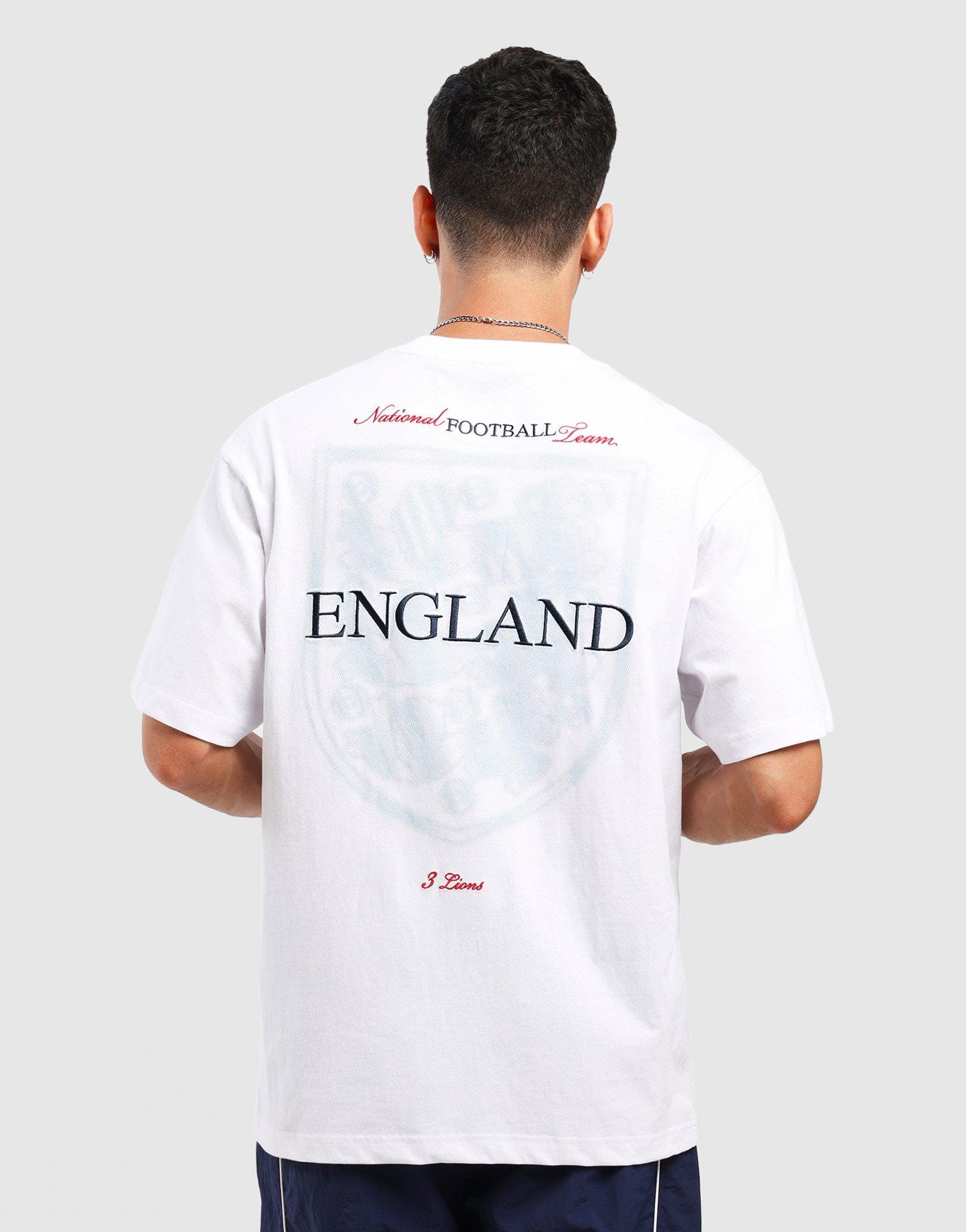 Majestic England Halftone Crest T-Shirt