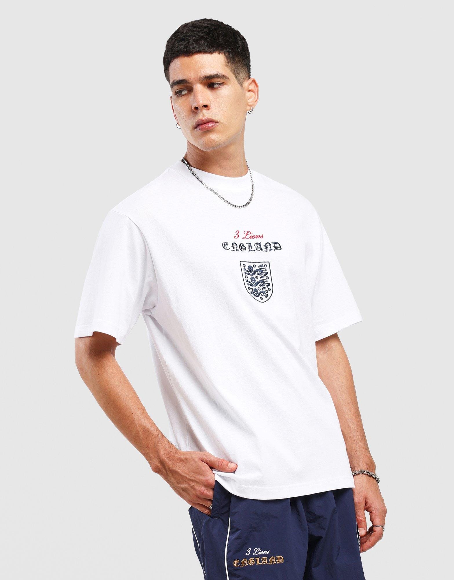 Majestic England Halftone Crest T-Shirt