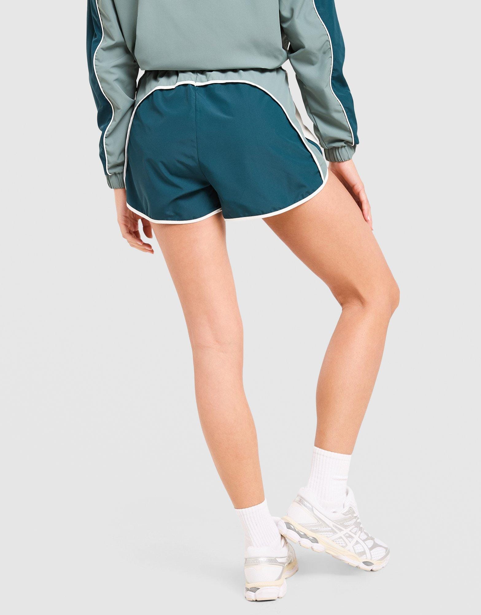 Red Run Activewear Skyline Clour Block Running Shorts