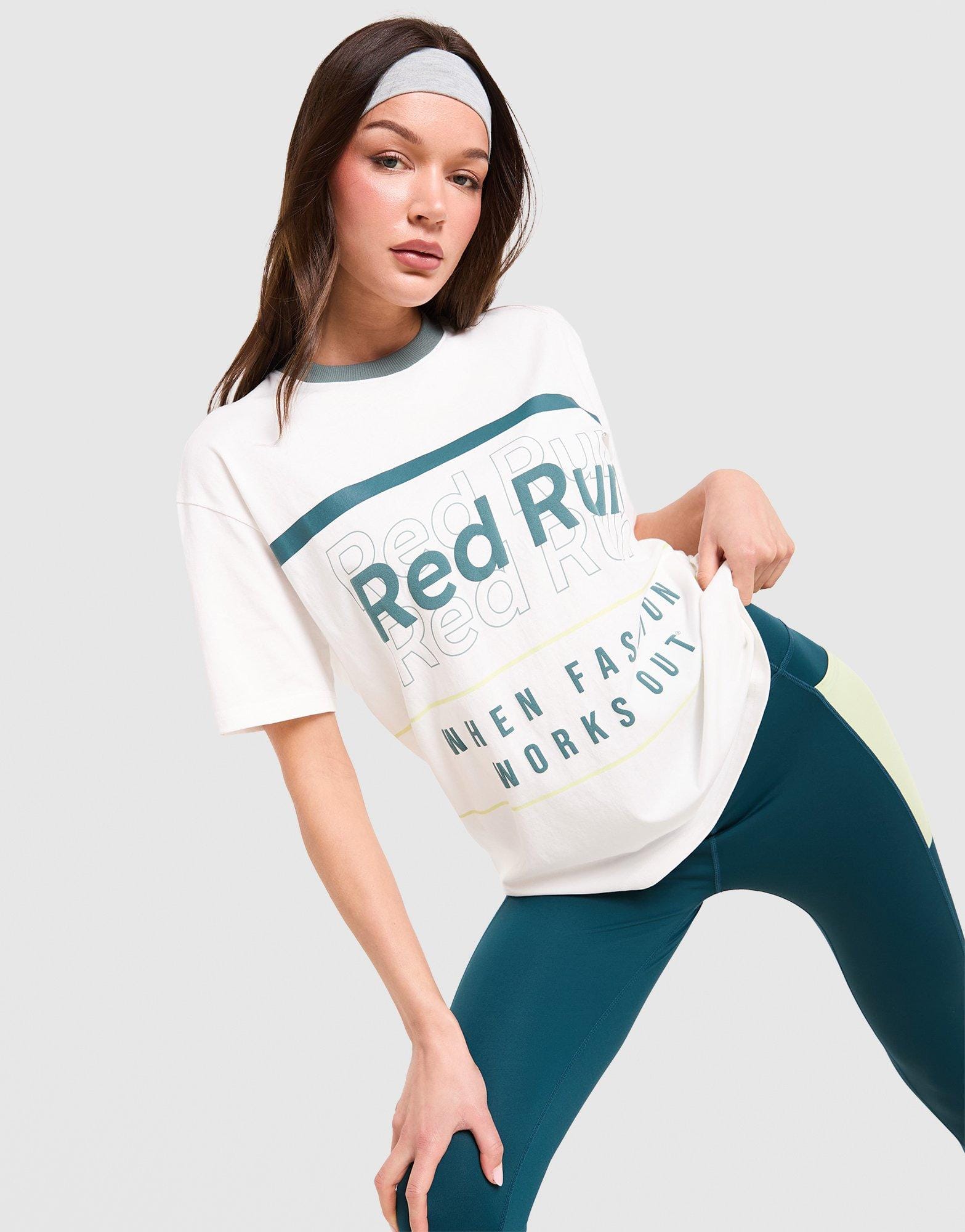 Red Run Activewear Skyline Oversized Graphic T-Shirt