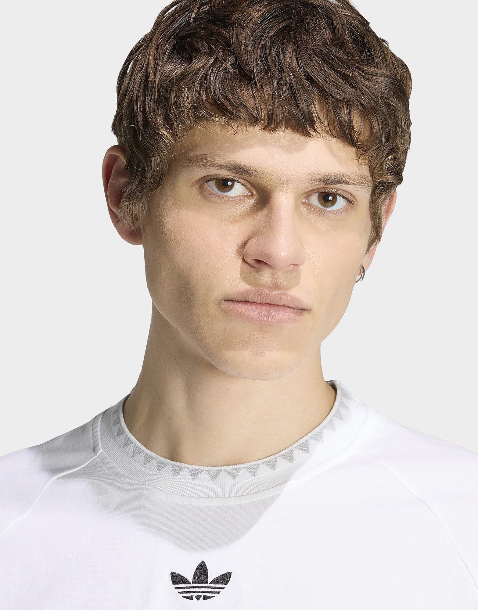 adidas Chest Stripes Engineered Collar T-Shirt
