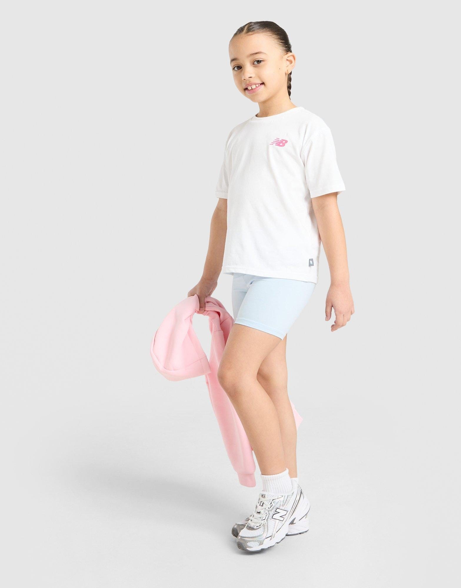 New Balance Girls' Sticker T-Shirt/Shorts Set Children