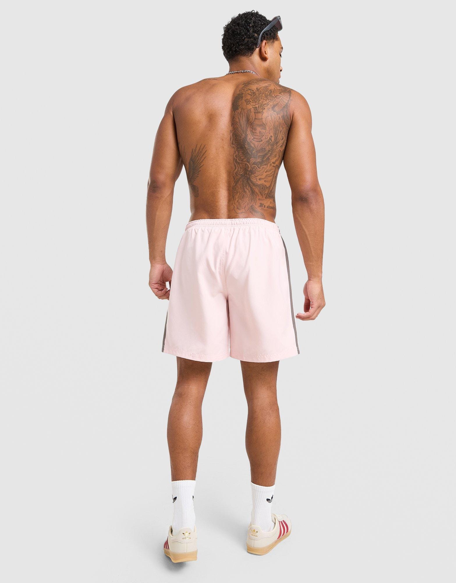 adidas 3-Stripes 8" Swim Shorts