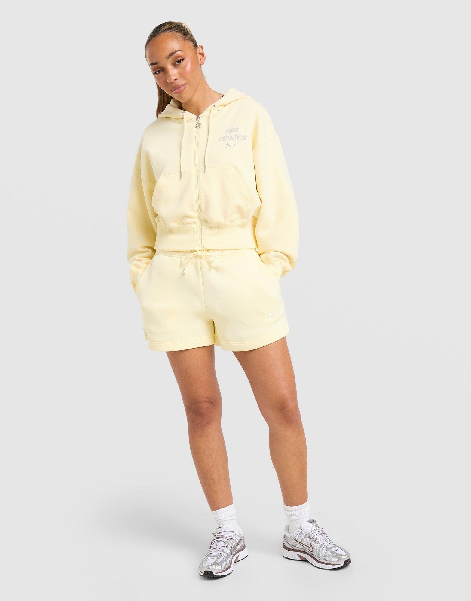 Nike Graphic Swoosh Crop Full Zip Hoodie