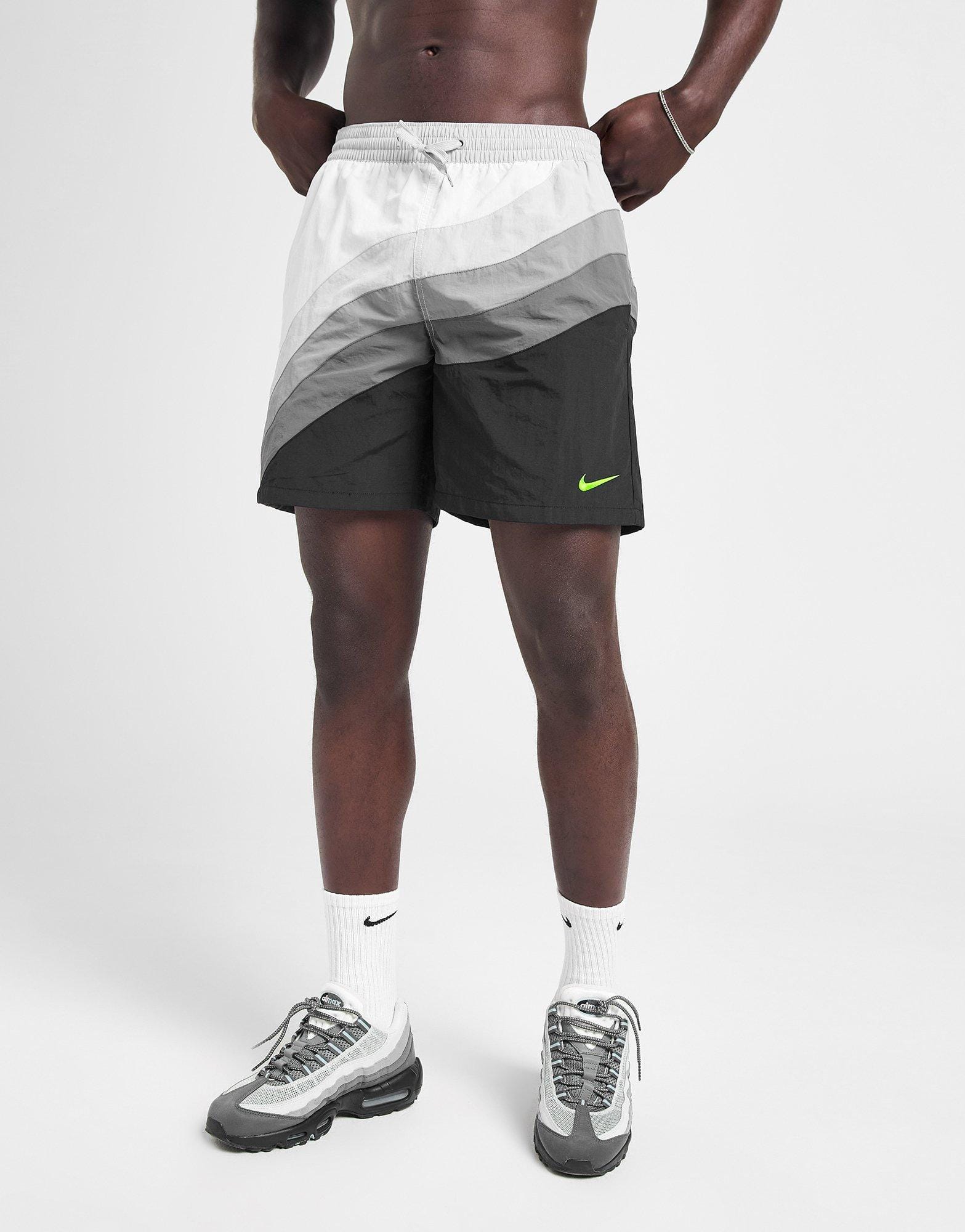 Nike Swim Beach Air Max Colorblock Gray Swimsuit