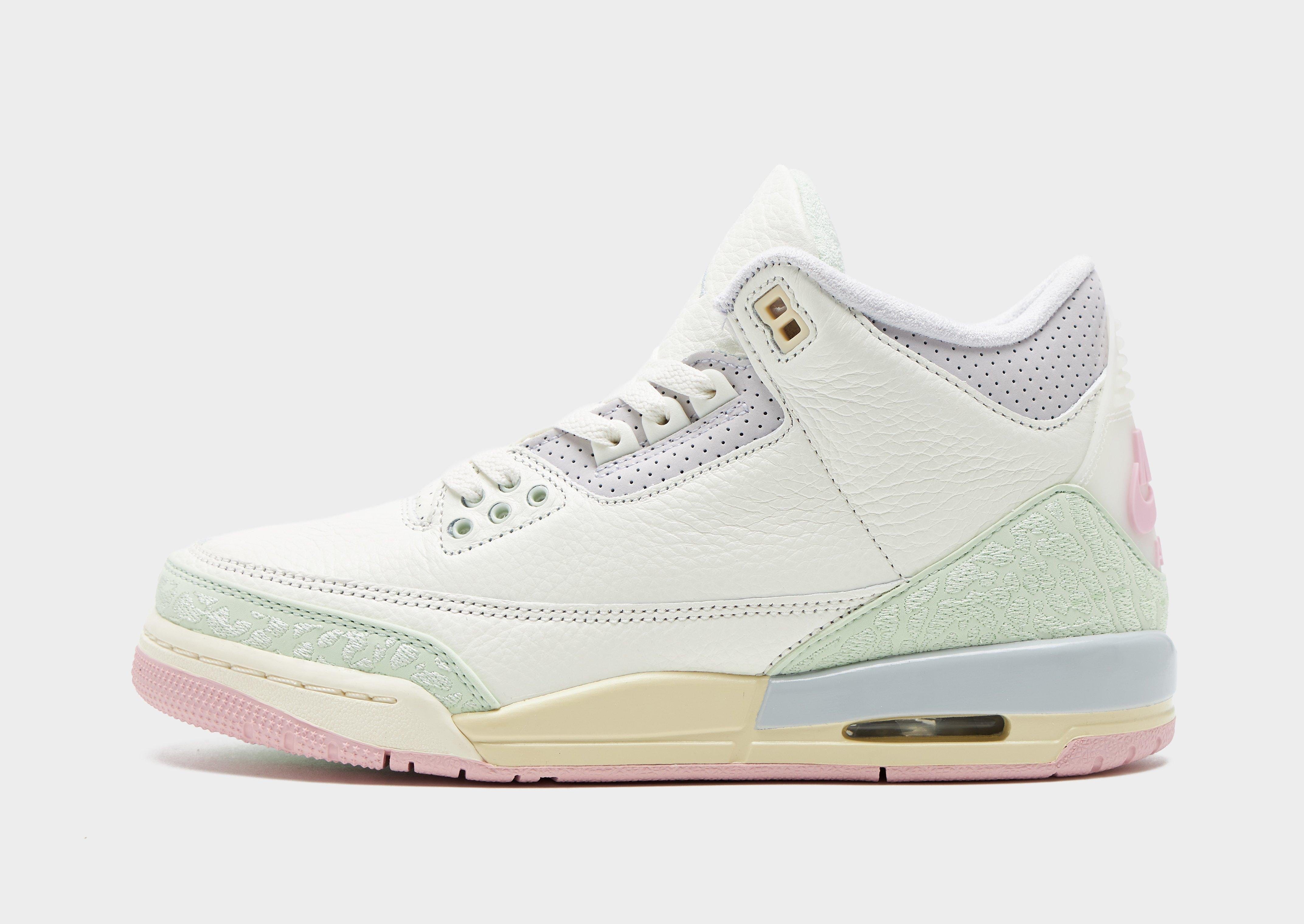 Air Jordan Air 3 Retro Sail and Jade Aura Junior's