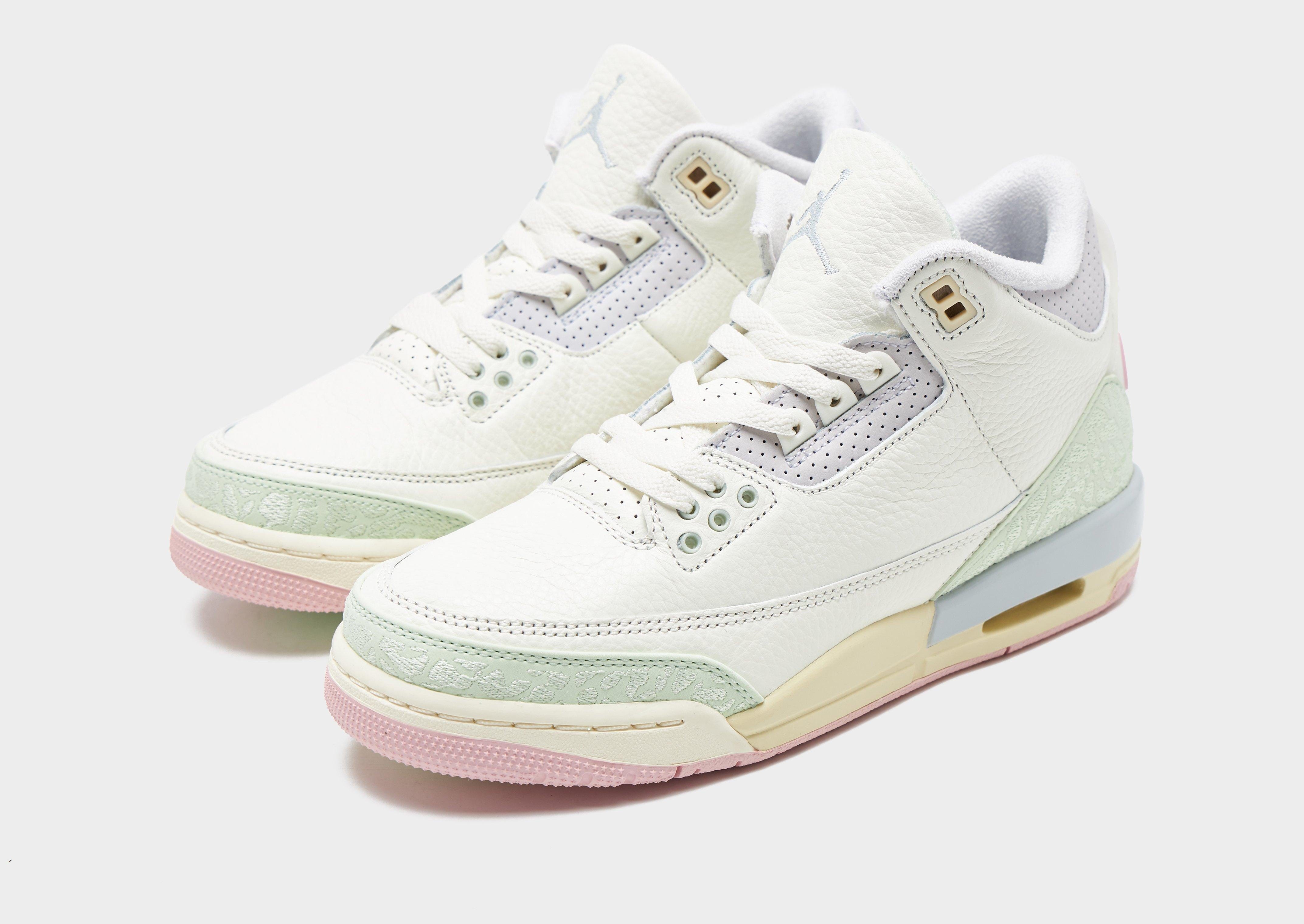 Air Jordan Air 3 Retro Sail and Jade Aura Junior's