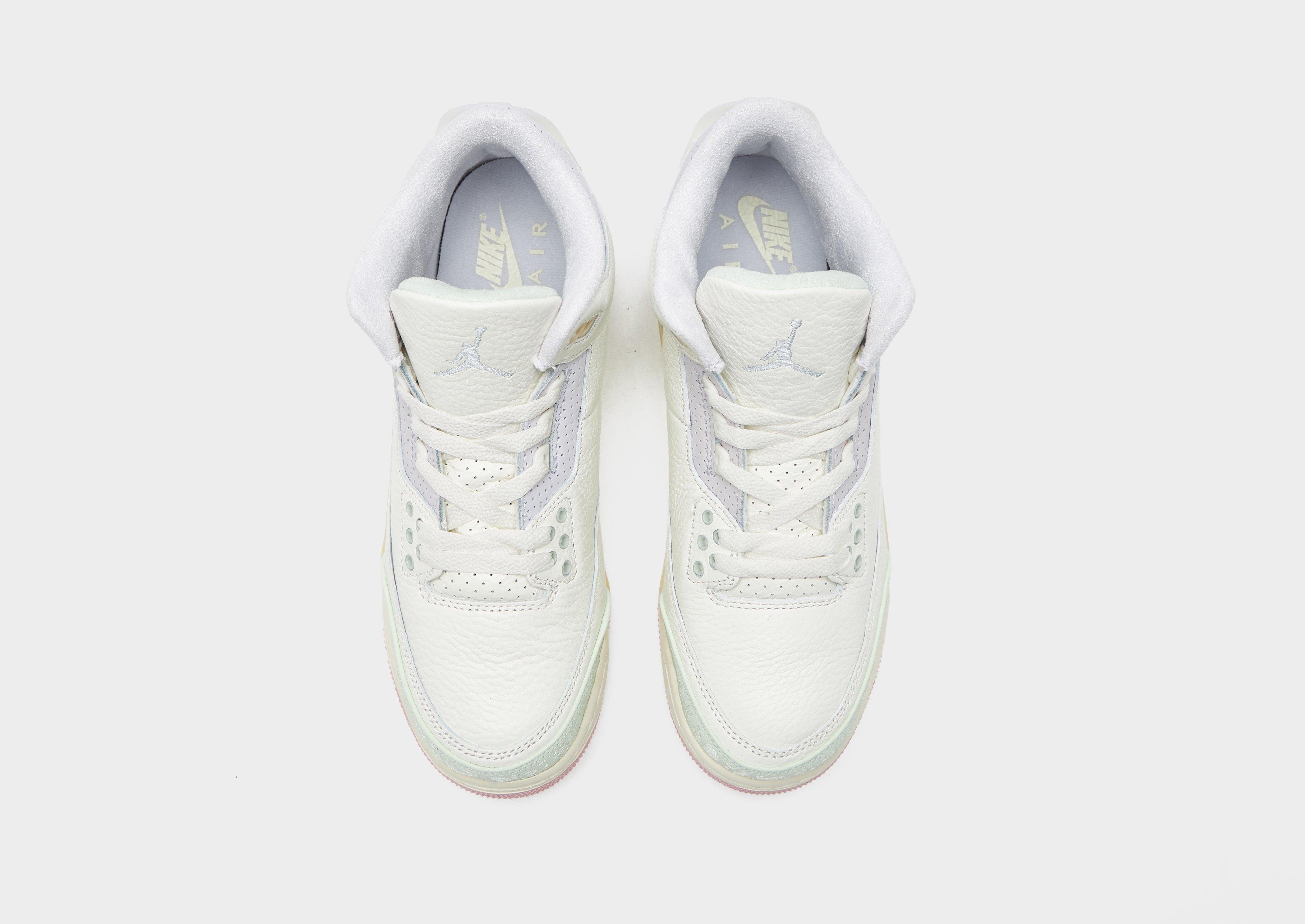 Air Jordan Air 3 Retro Sail and Jade Aura Junior's
