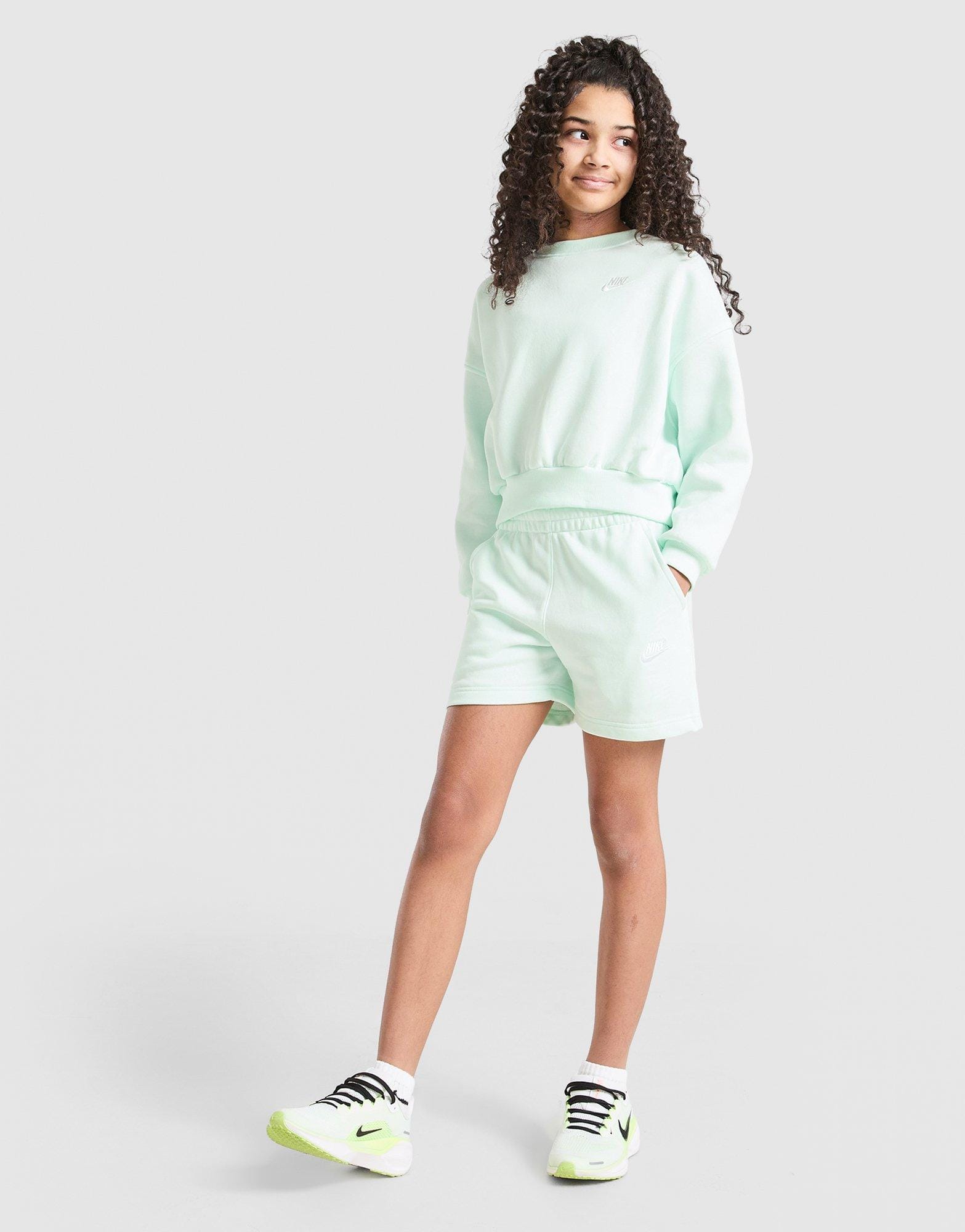 Nike Girls' Club Fleece French Terry Shorts Junior