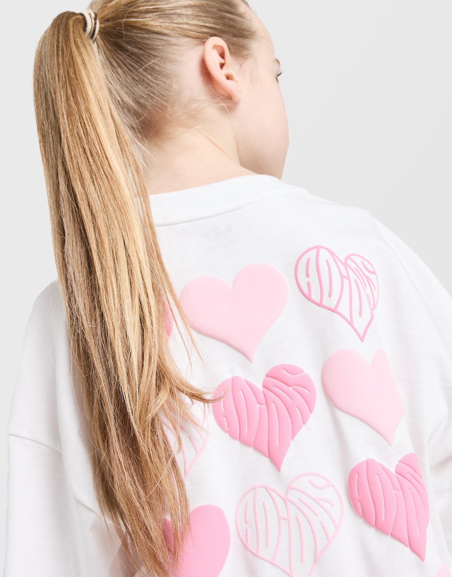 adidas Girls' Heart Print T-Shirt/Shorts Set Children