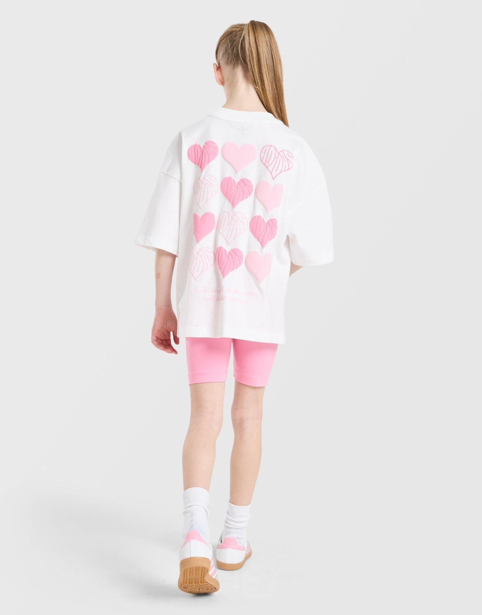 adidas Girls' Heart Print T-Shirt/Shorts Set Children
