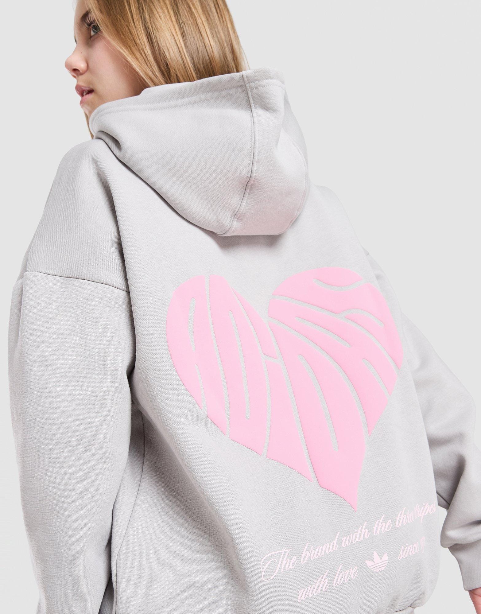 adidas Girls' Heart Overhead Hoodie Junior