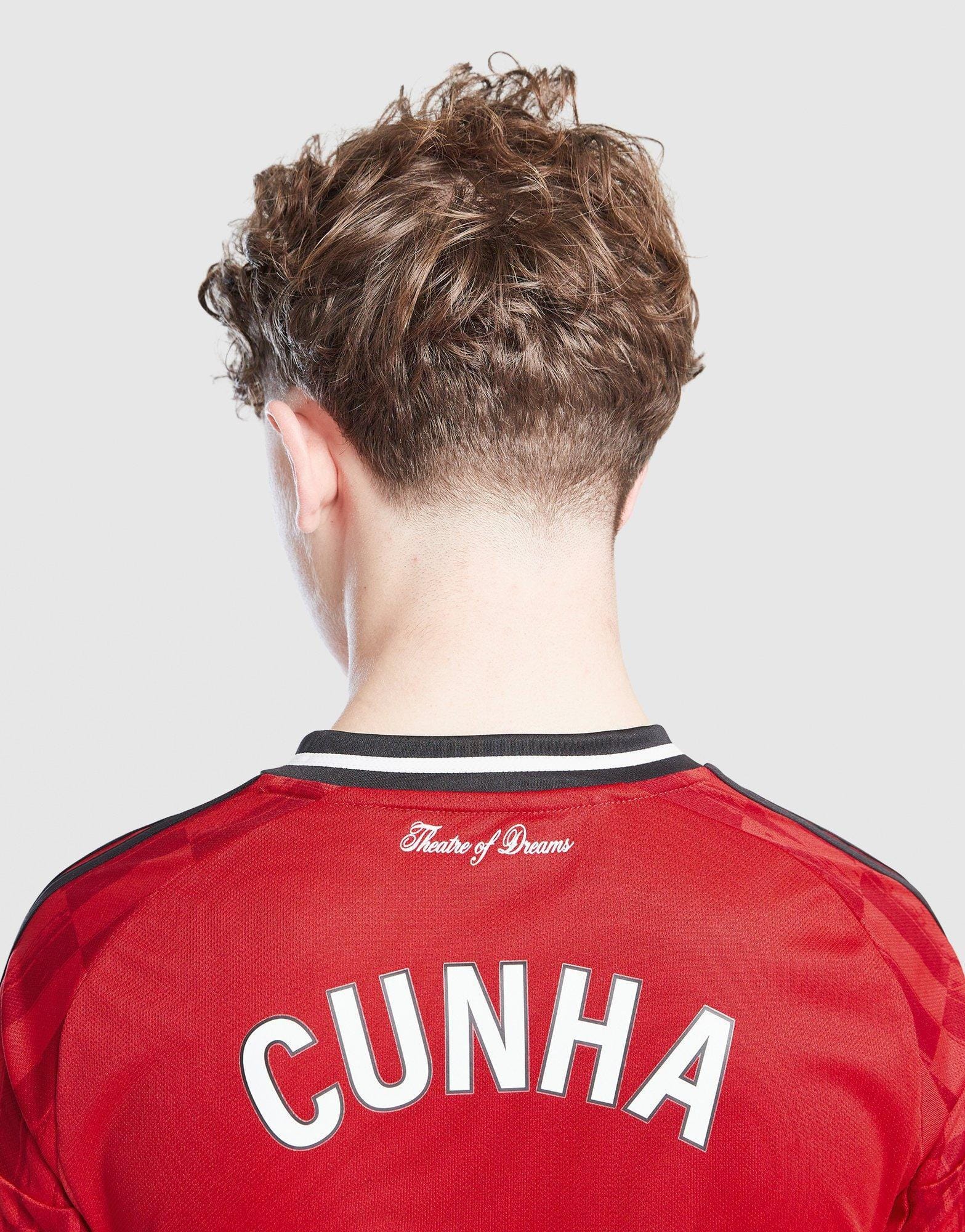 adidas Manchester United 2025/26 Cunha #10 Home Shirt Junior's
