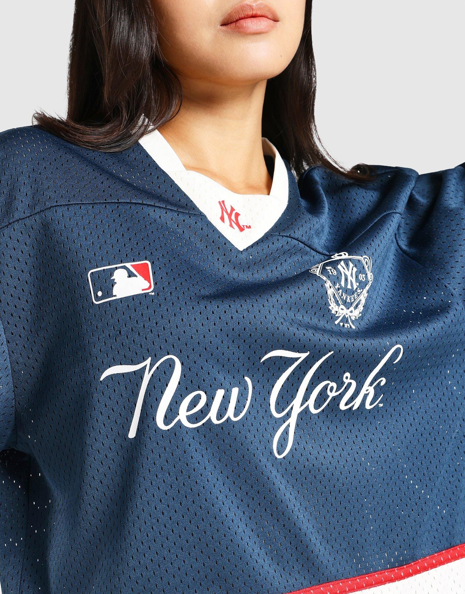 Majestic New York Panel Mesh Long Sleeve T-Shirt