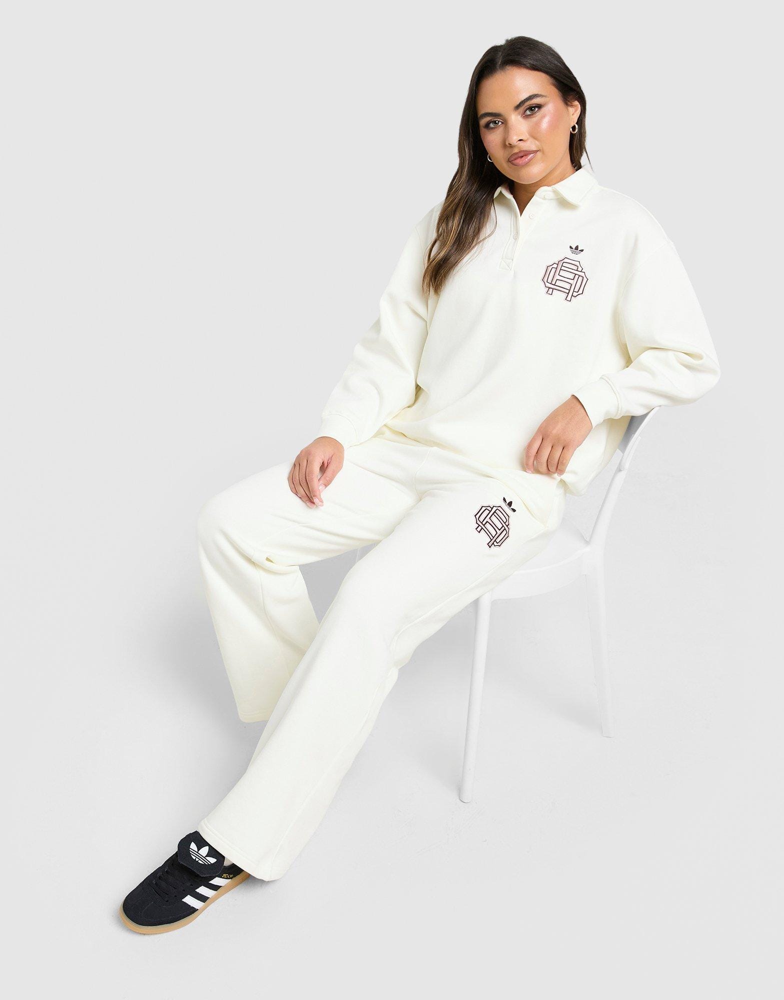 adidas Emblem Wide Leg Joggers