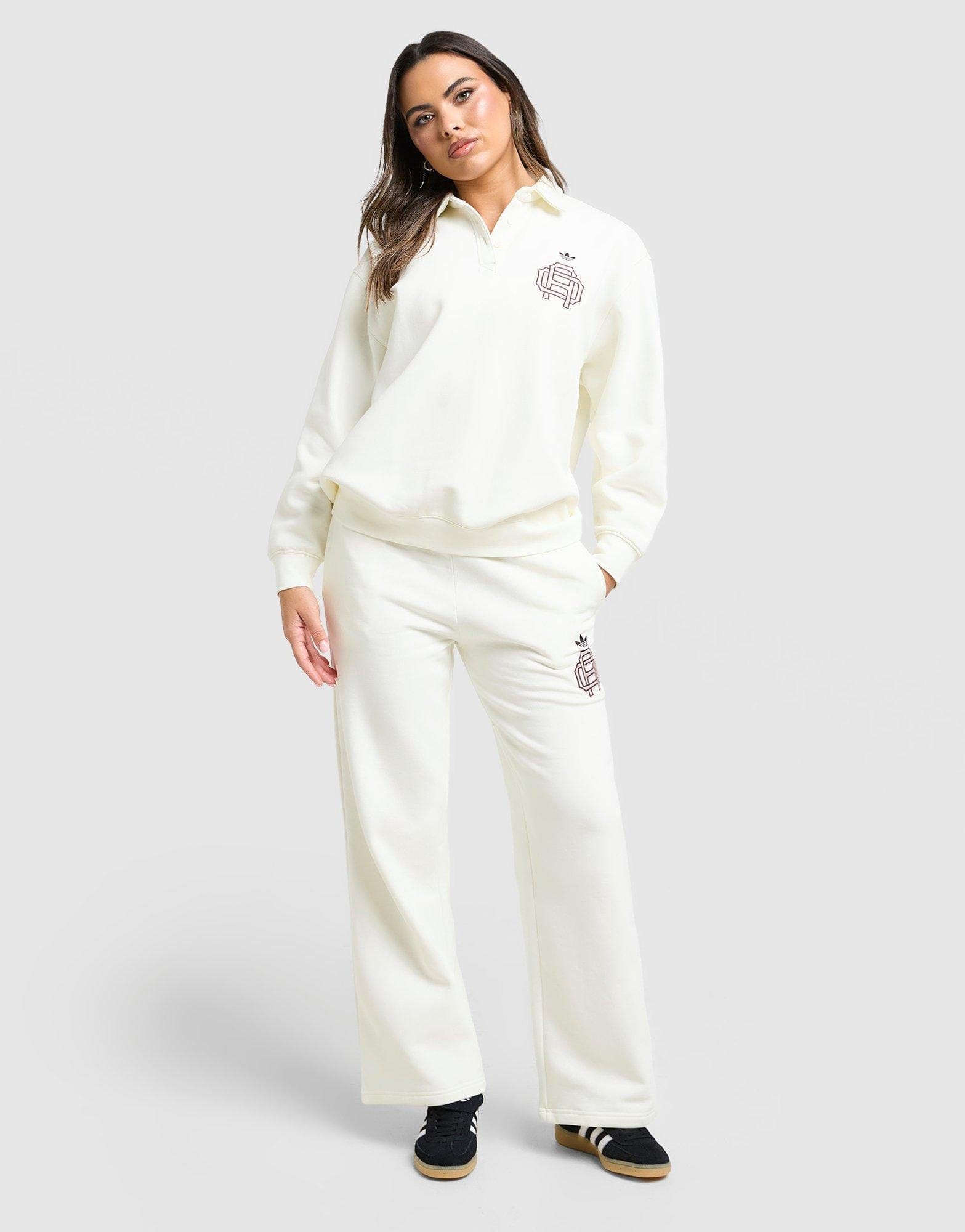 adidas Emblem Wide Leg Joggers