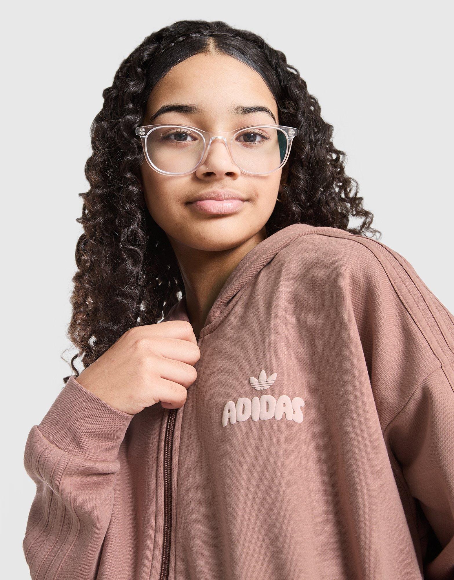 adidas Girls' Logo Full Zip Hoodie Junior