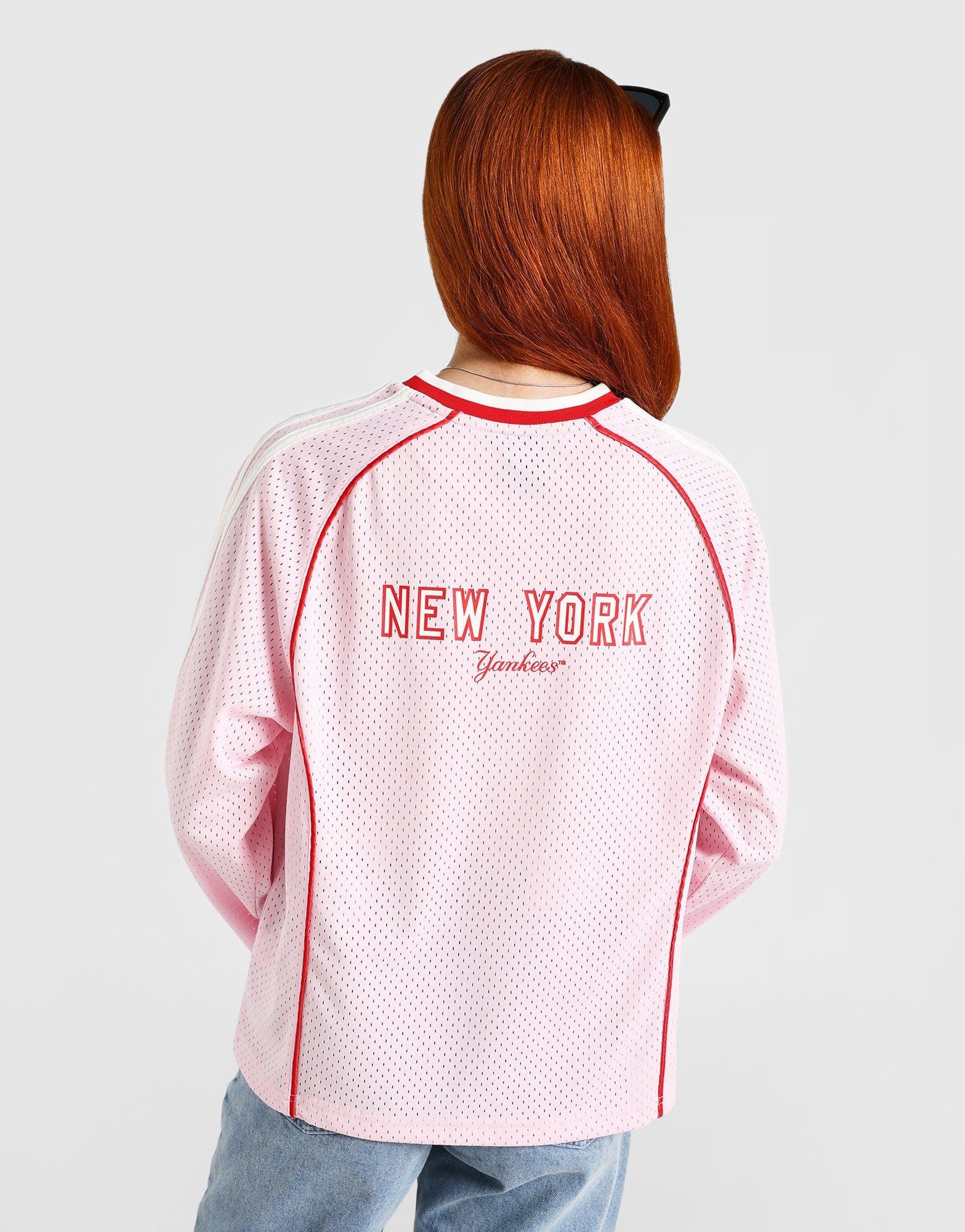 Majestic NY Yankees Pipe Mesh Long‑Sleeve T‑Shirt