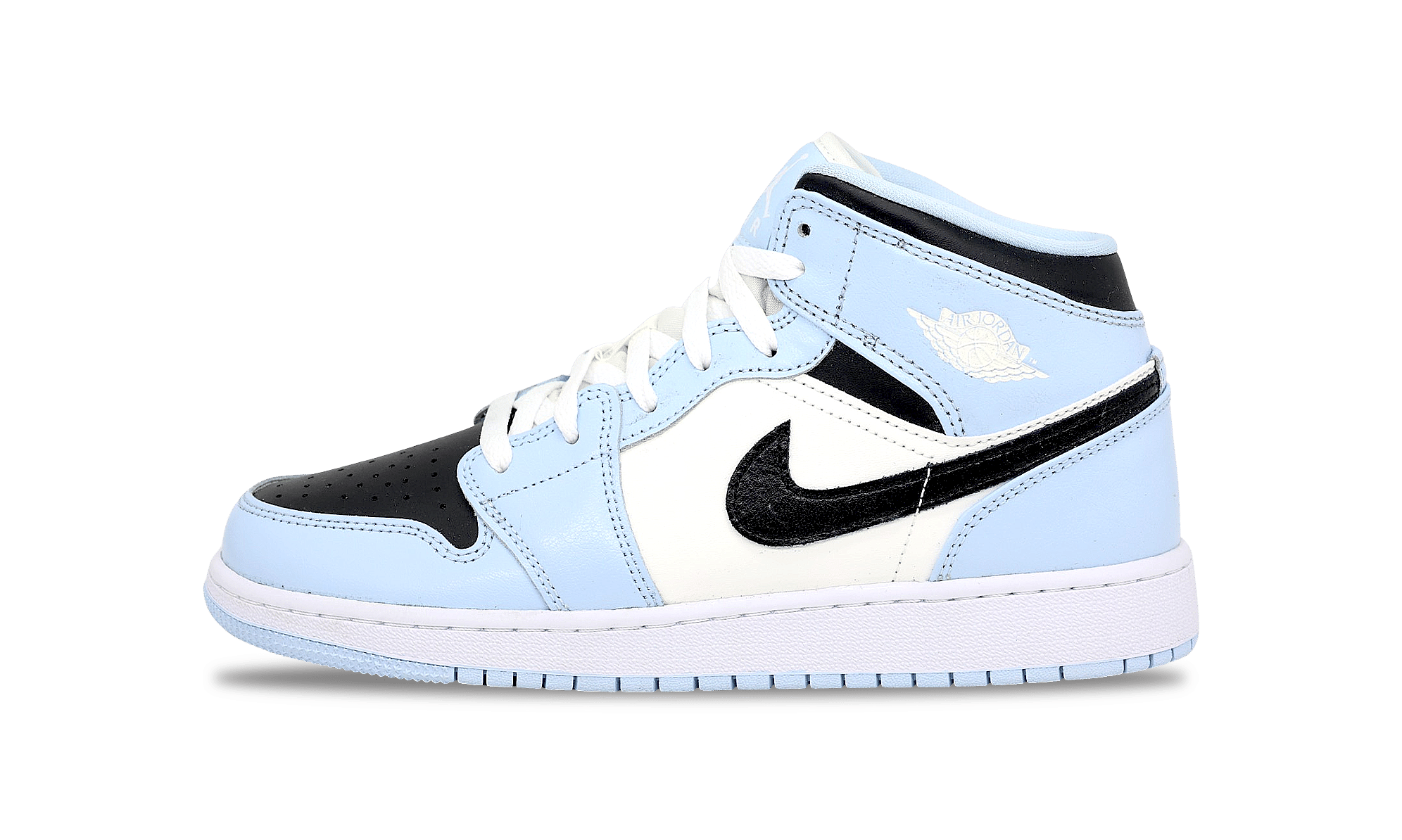 nike Jordan 1 Mid Ice Blue 2022 GS (555112-401) Grade School Size 3Y-7Y