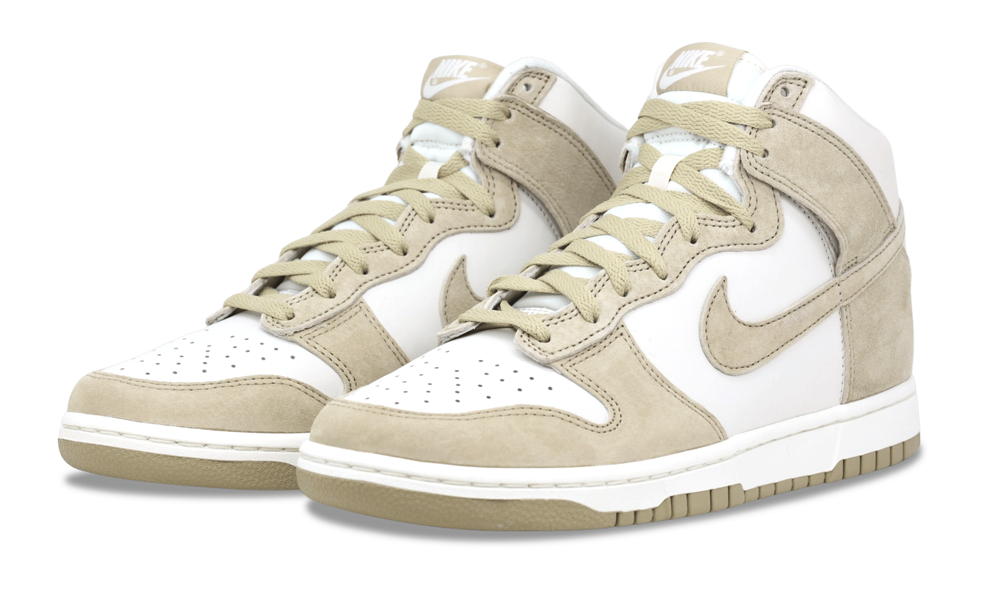 Nike Dunk High Tan Suede White