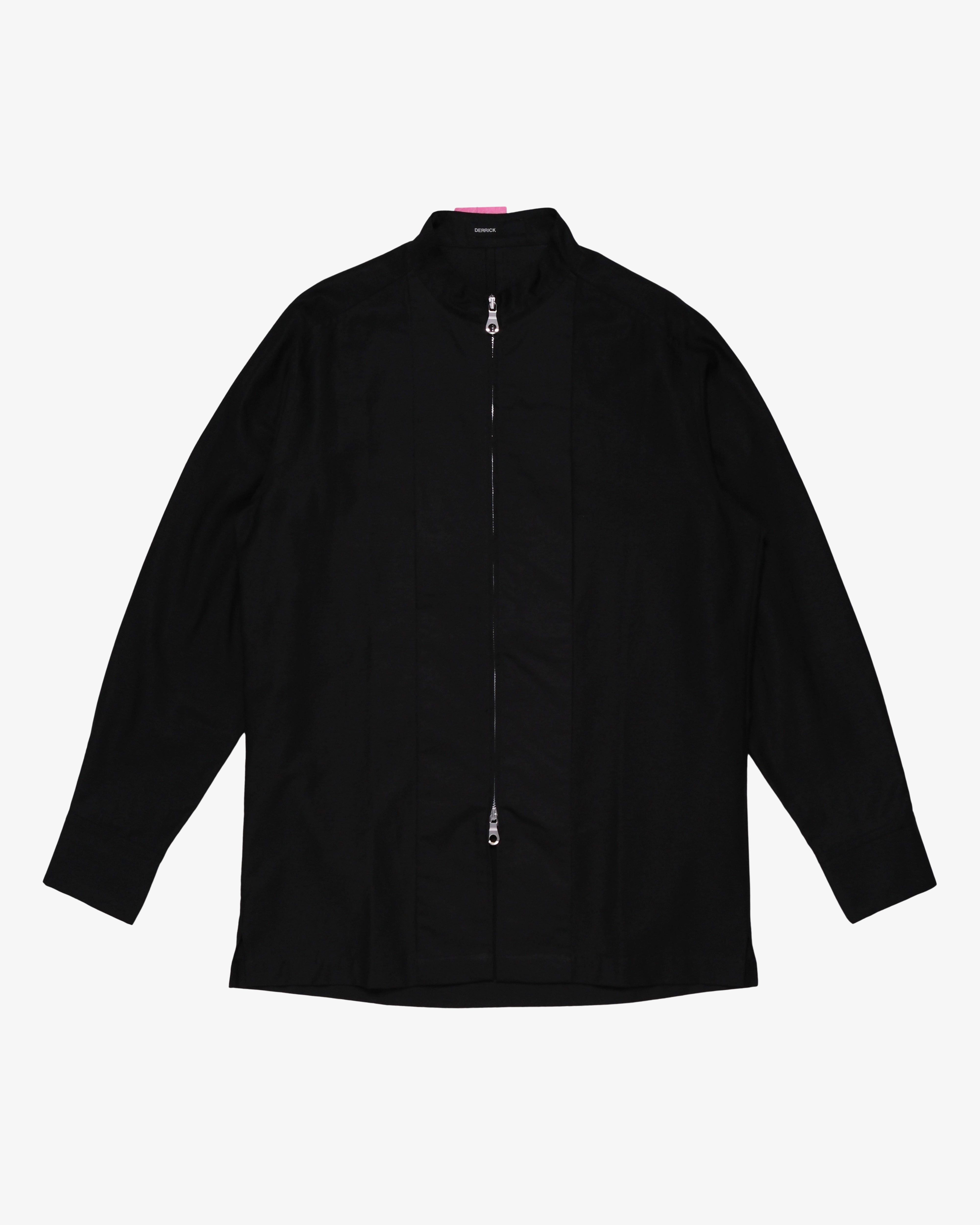 DERRICK - Men's Porter Zip Shirt - (Black)