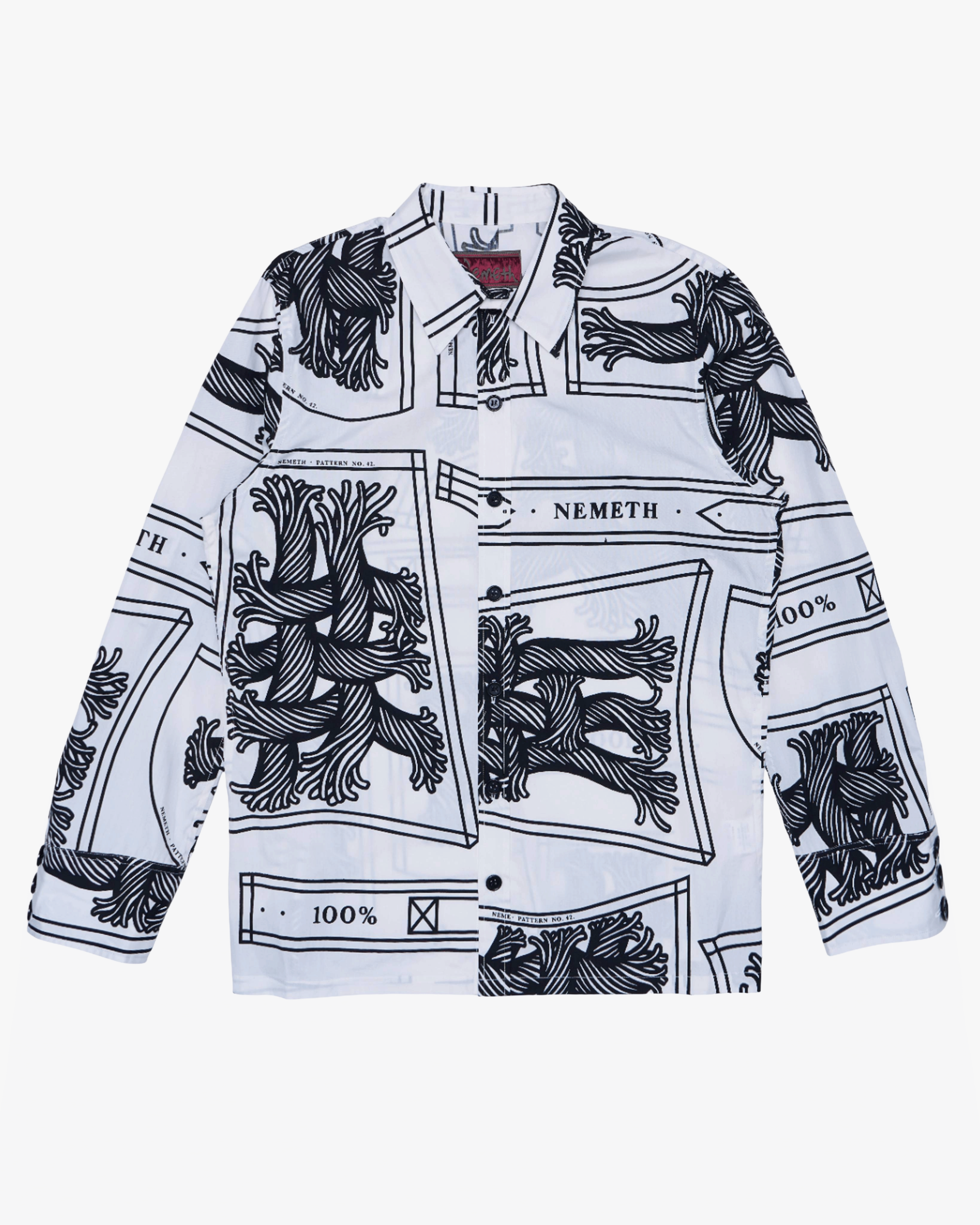 Nemeth Christopher Nemeth - Men's Shirt 18752 Typewriter - (Off White)