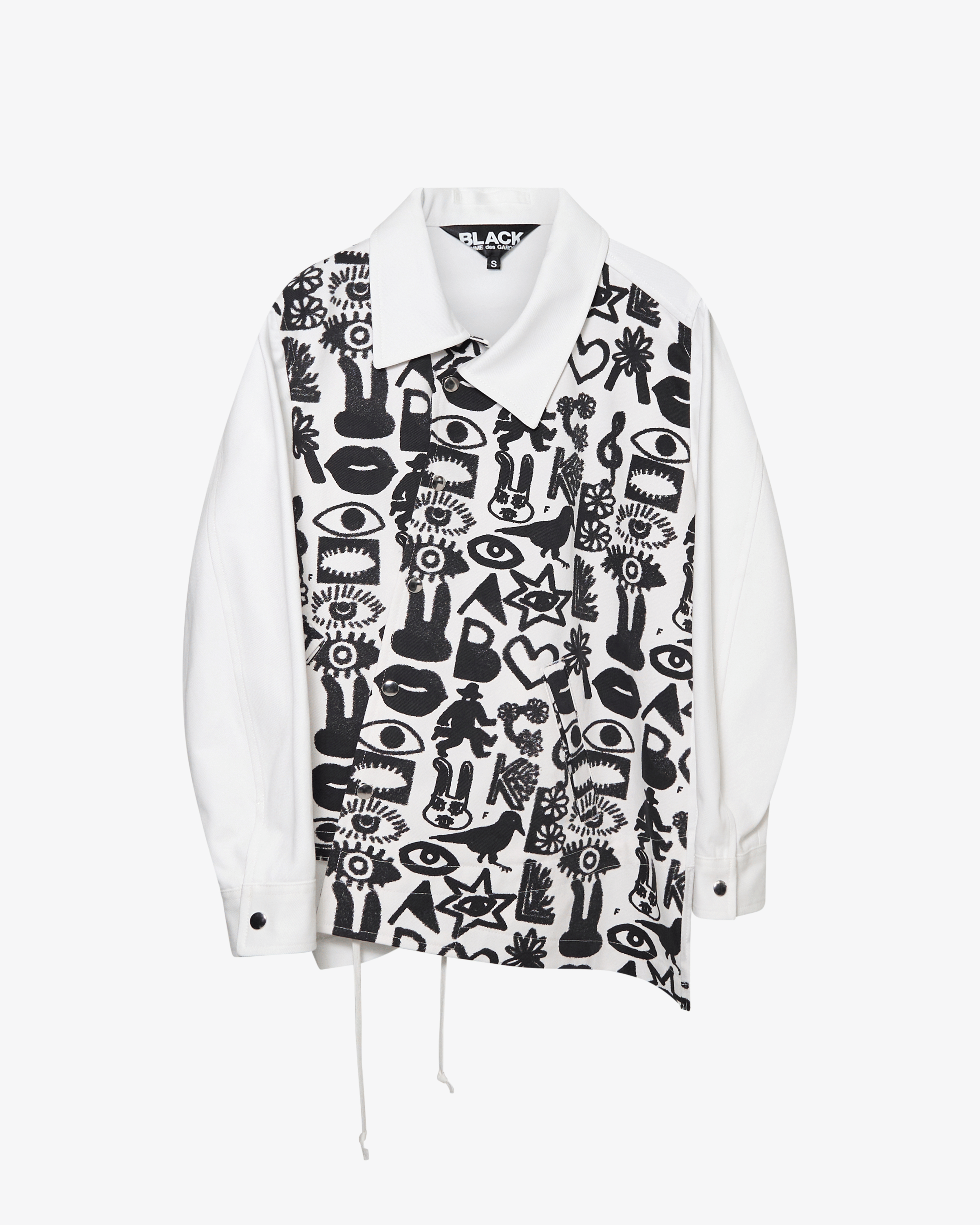 CDG Black Collection Black Comme des Garçons - Men's Side Button Print Jacket - (Print)