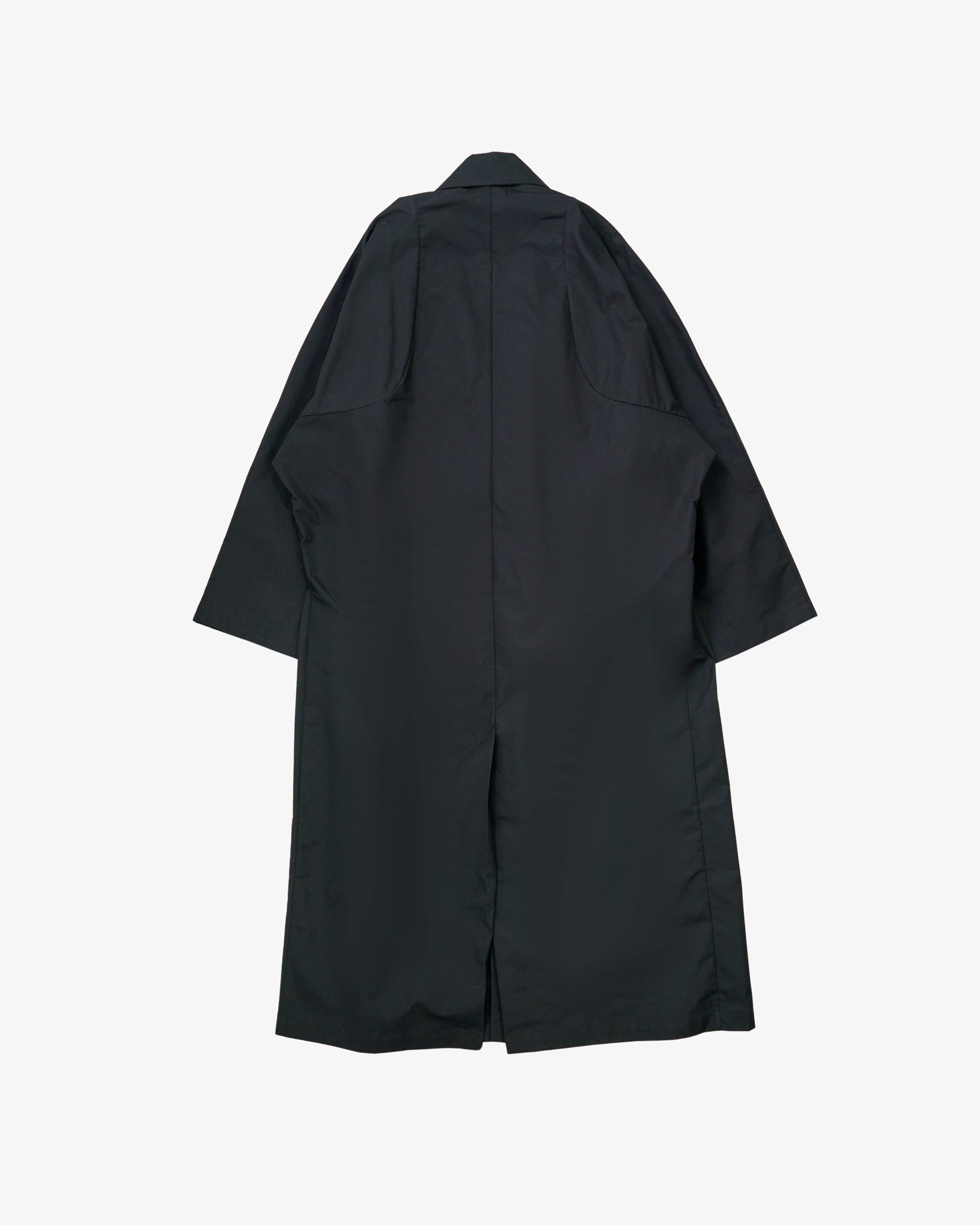 TORISHEJU - Women's Waxed Concaved Long Coat - (Black)