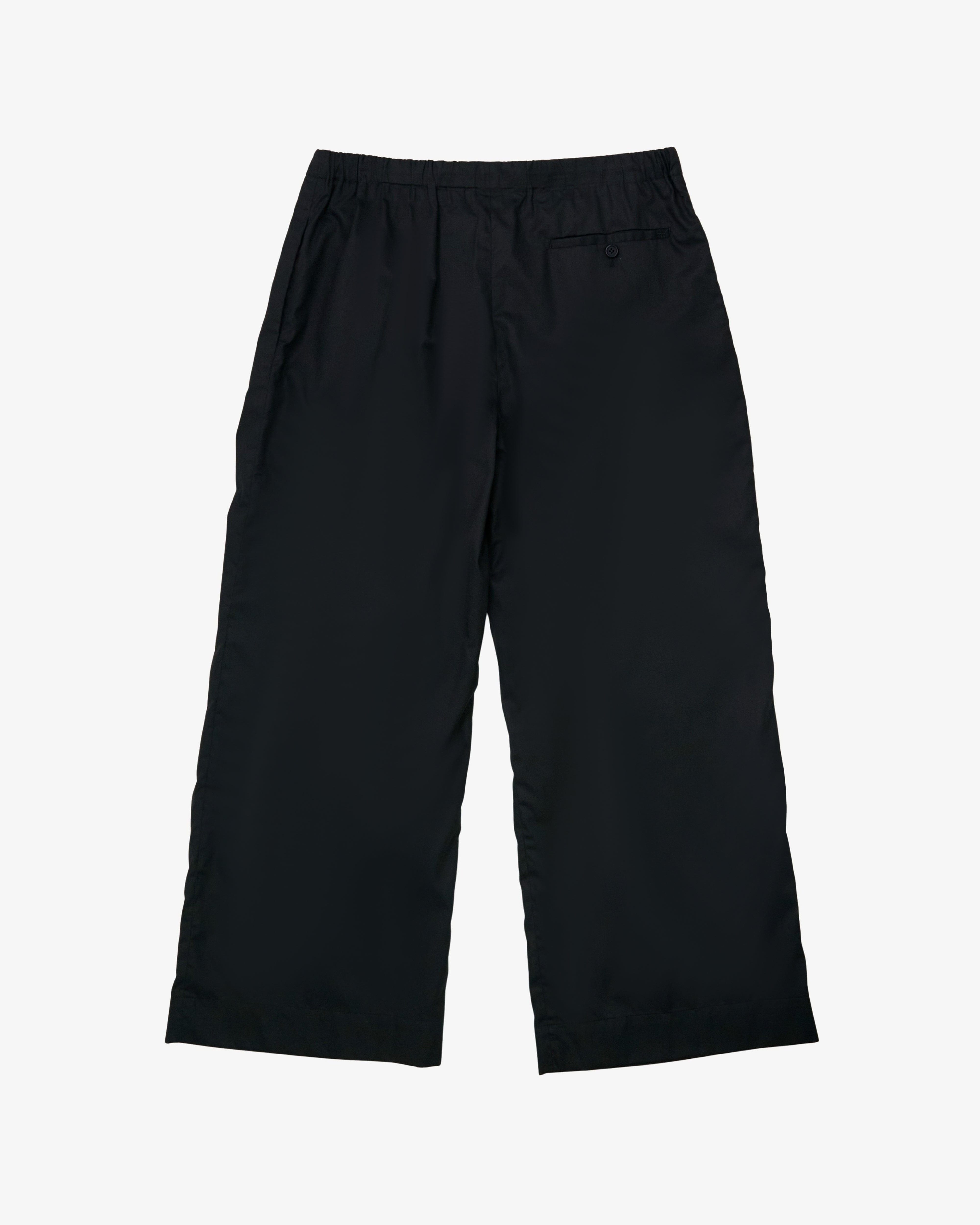 META CAMPANIA COLLECTIVE - Men's Trace Pleated Light Cotton Popeline Trousers - (Black)