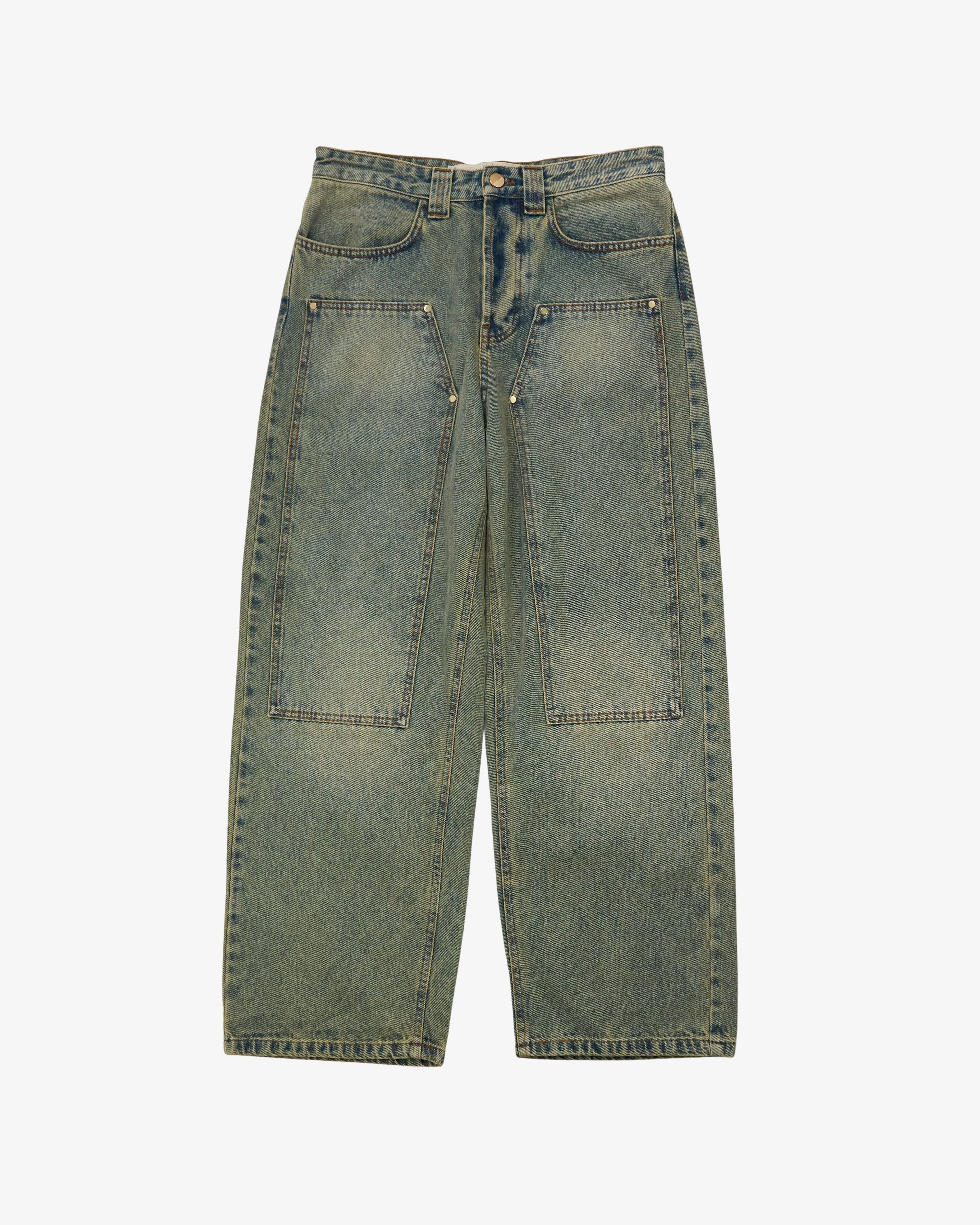 META CAMPANIA COLLECTIVE - Men's Milton Teawash Denim Carpenter Trousers - (Denim)
