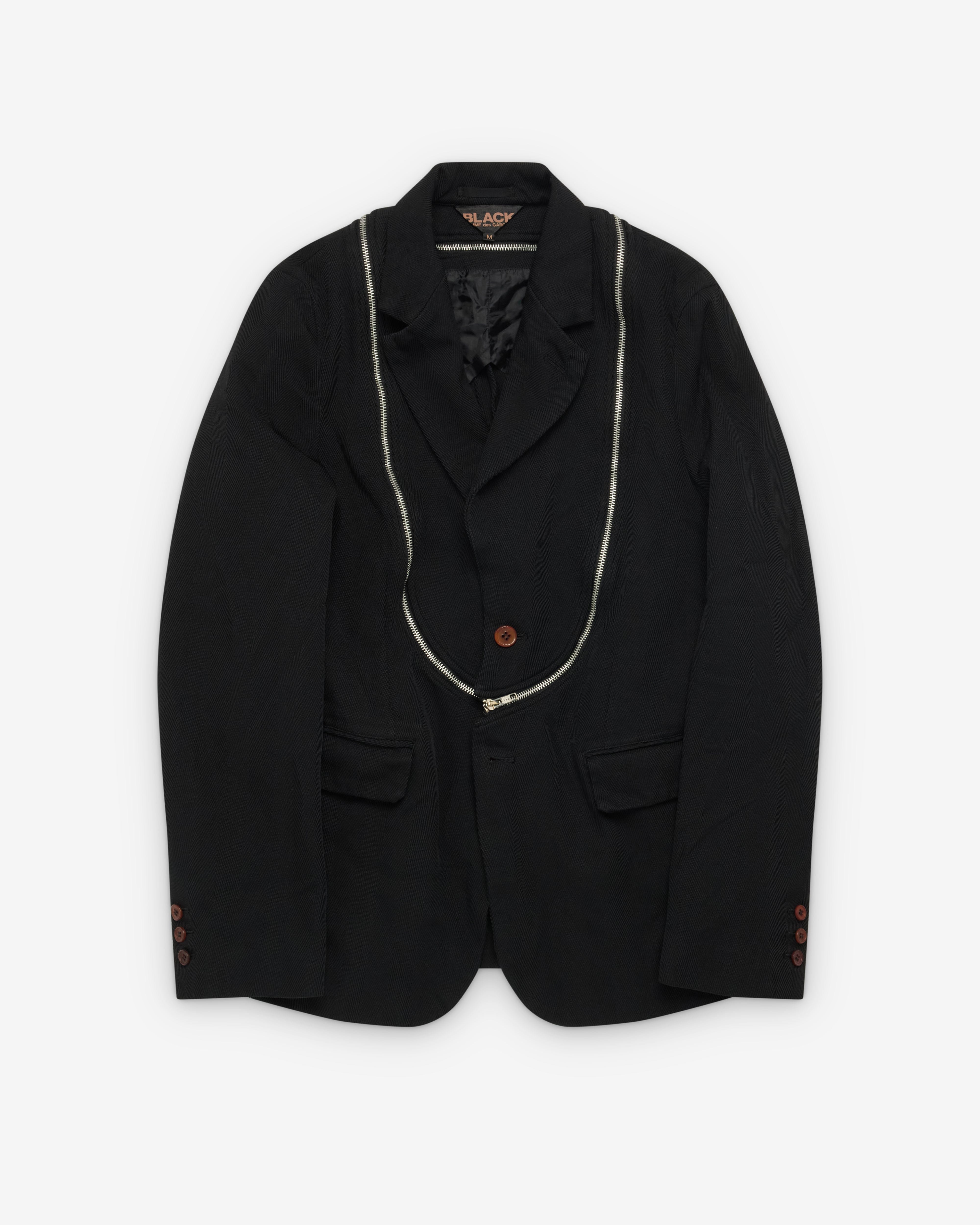 CDG Black Collection Black Comme des Garçons - Men's Collar Detail Blazer - (Black)