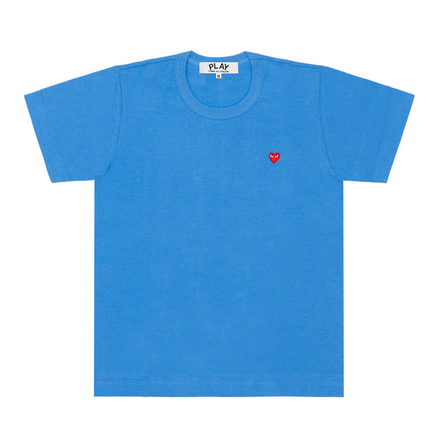 Play - Unisex's Small Red Heart T-Shirt - (T314)(Blue)