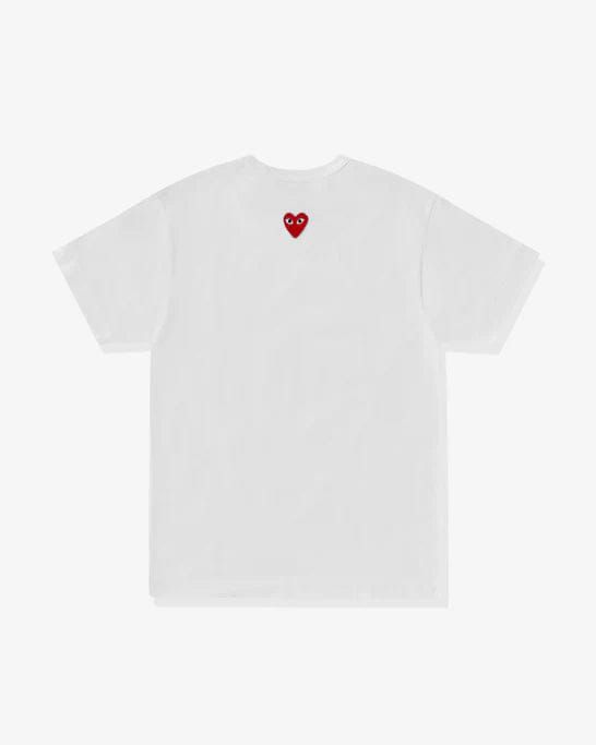 Play - Unisex Reverse Red Heart T-Shirt - (White)