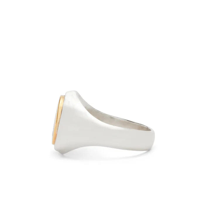 Bunney - Oval Signet Ring - (Sterling Silver / Yellow Gold)