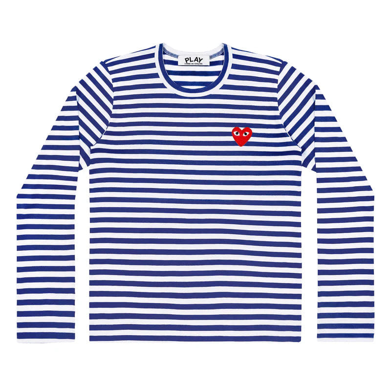 Play - Unisex's Striped T-Shirt - (Blue/White)