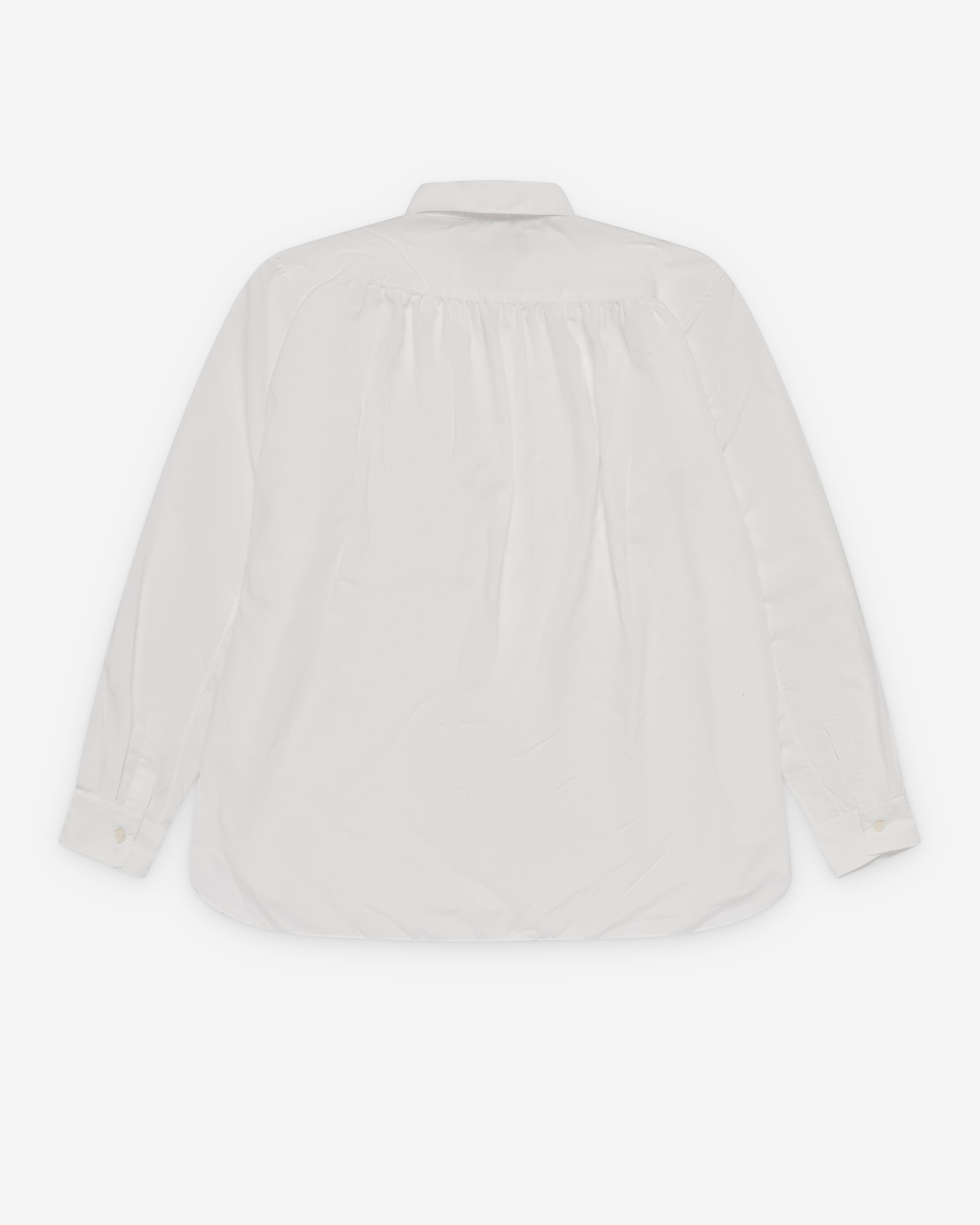 CDG Black Collection Black Comme des Garçons - Men's Pleated L/S Shirt - (White)