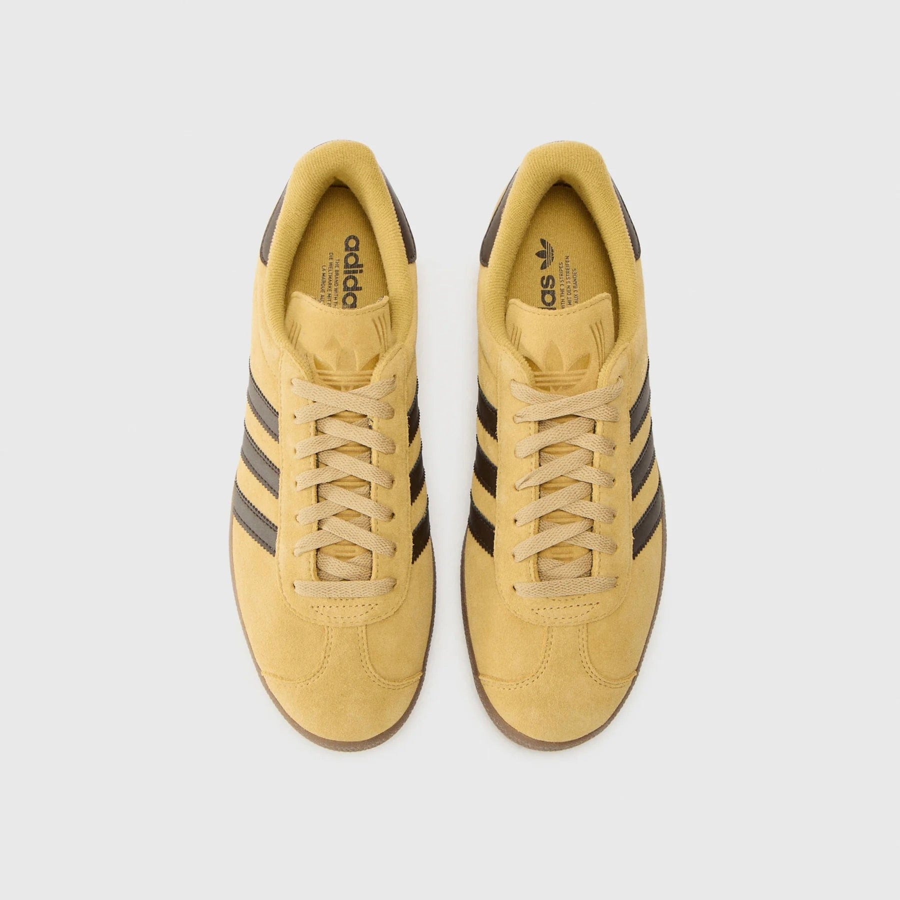 Adidas Gazelle Golden Beige Dark Brown Gold Metallic