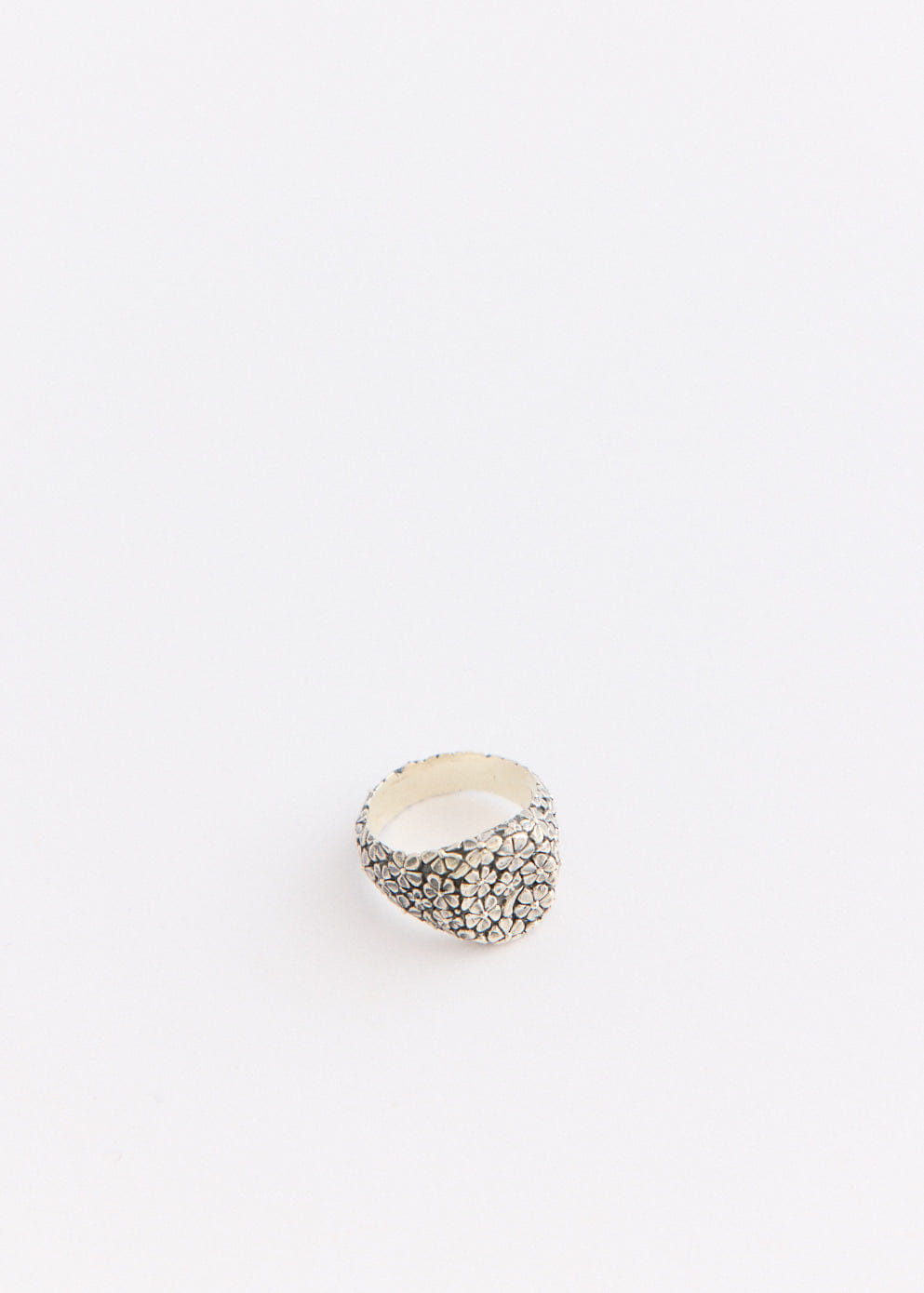 Maple Floral Oval Signet Ring