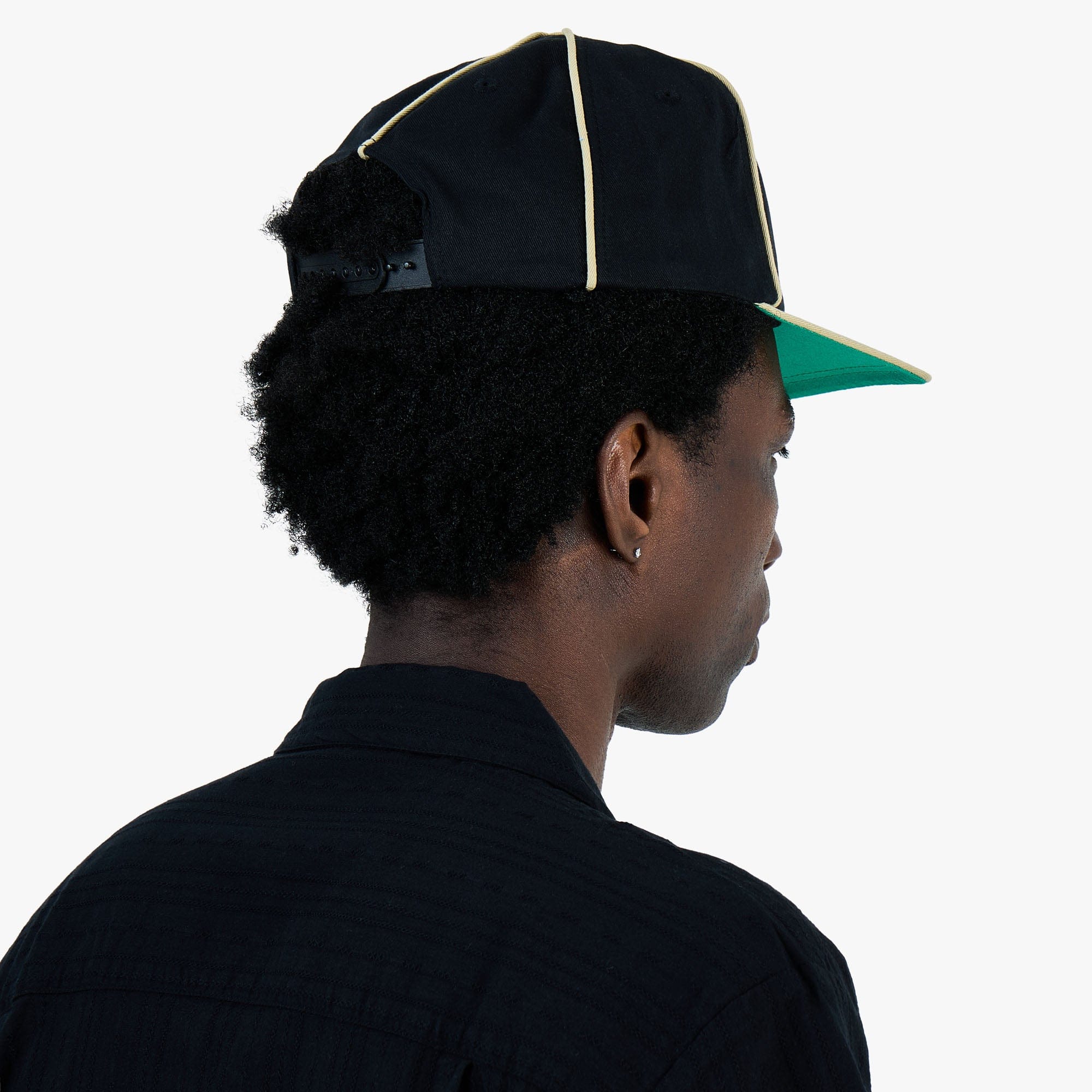 Metalwood Professional Piping Snapback Hat / Black
