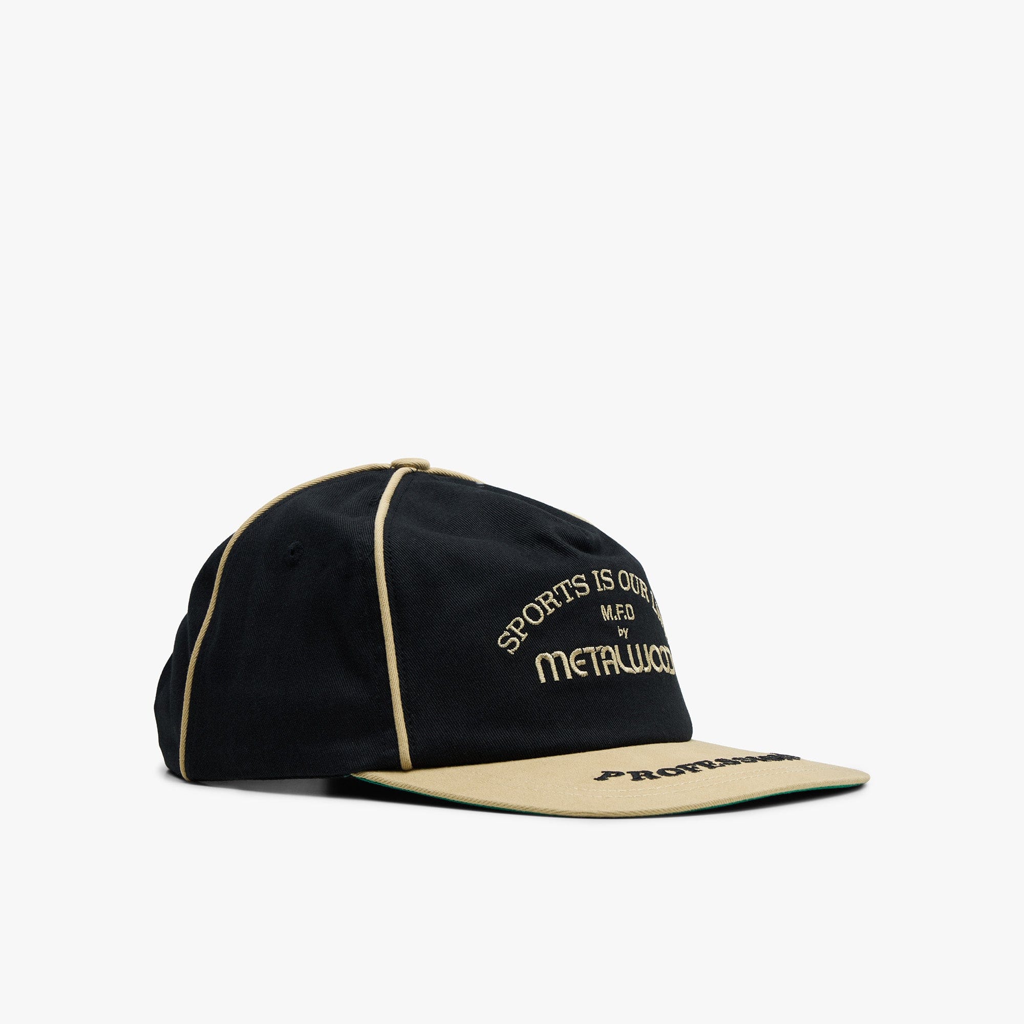 Metalwood Professional Piping Snapback Hat / Black