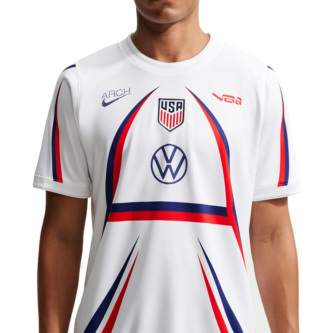 Nike USA X V.A.A. ACADEMY PRO T-SHIRT WHITE / DEEP ROYAL BLUE