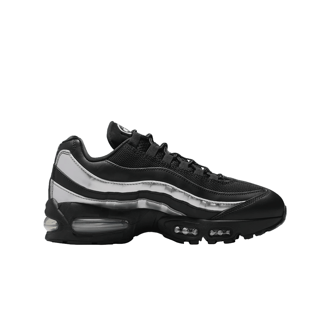 Nike WOMEN'S AIR MAX 95 "BIG BUBBLE" BLACK / METALLIC SILVER
