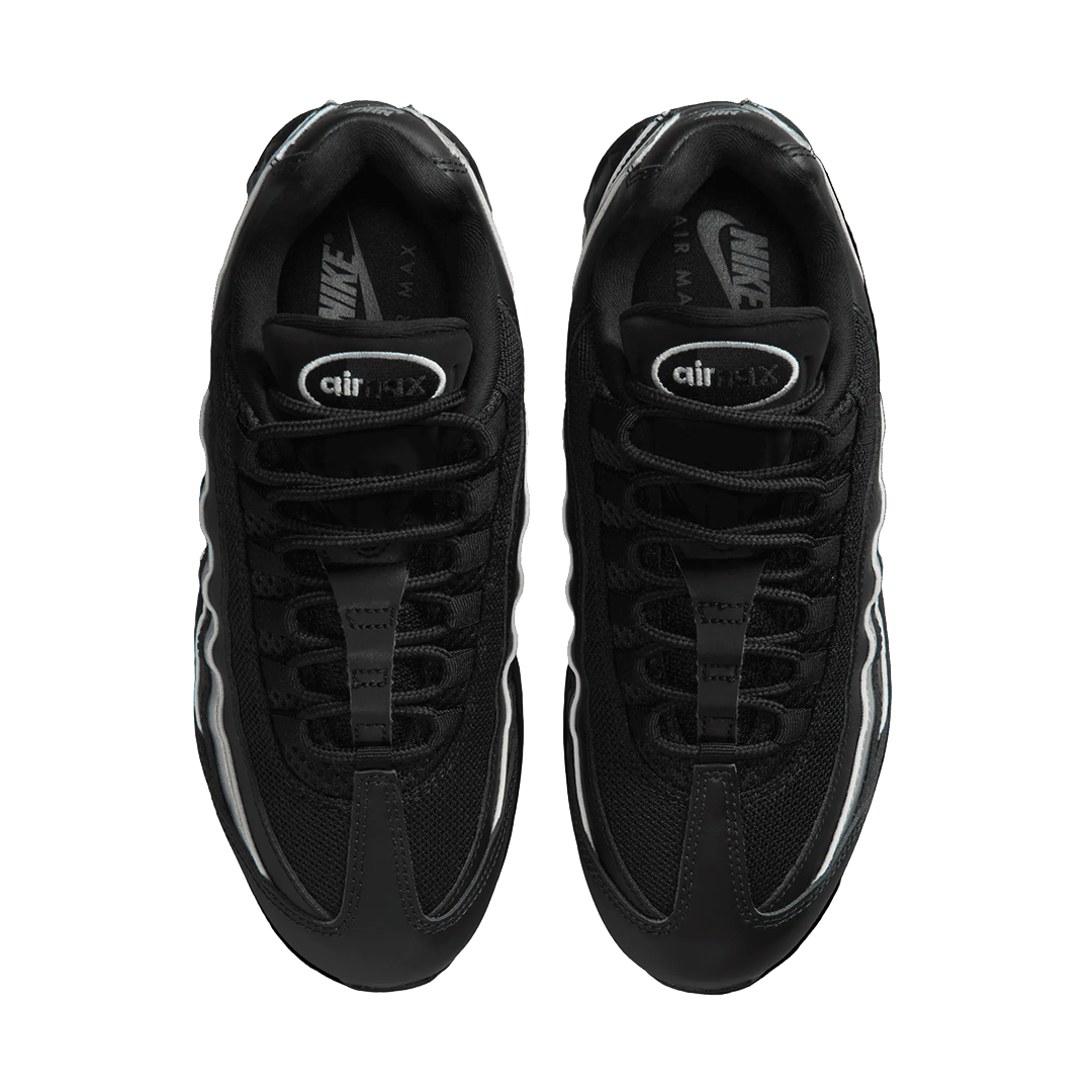 Nike WOMEN'S AIR MAX 95 "BIG BUBBLE" BLACK / METALLIC SILVER