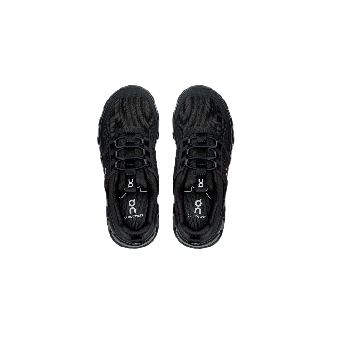 On Running CLOUDSWIFT KIDS' ALL BLACK