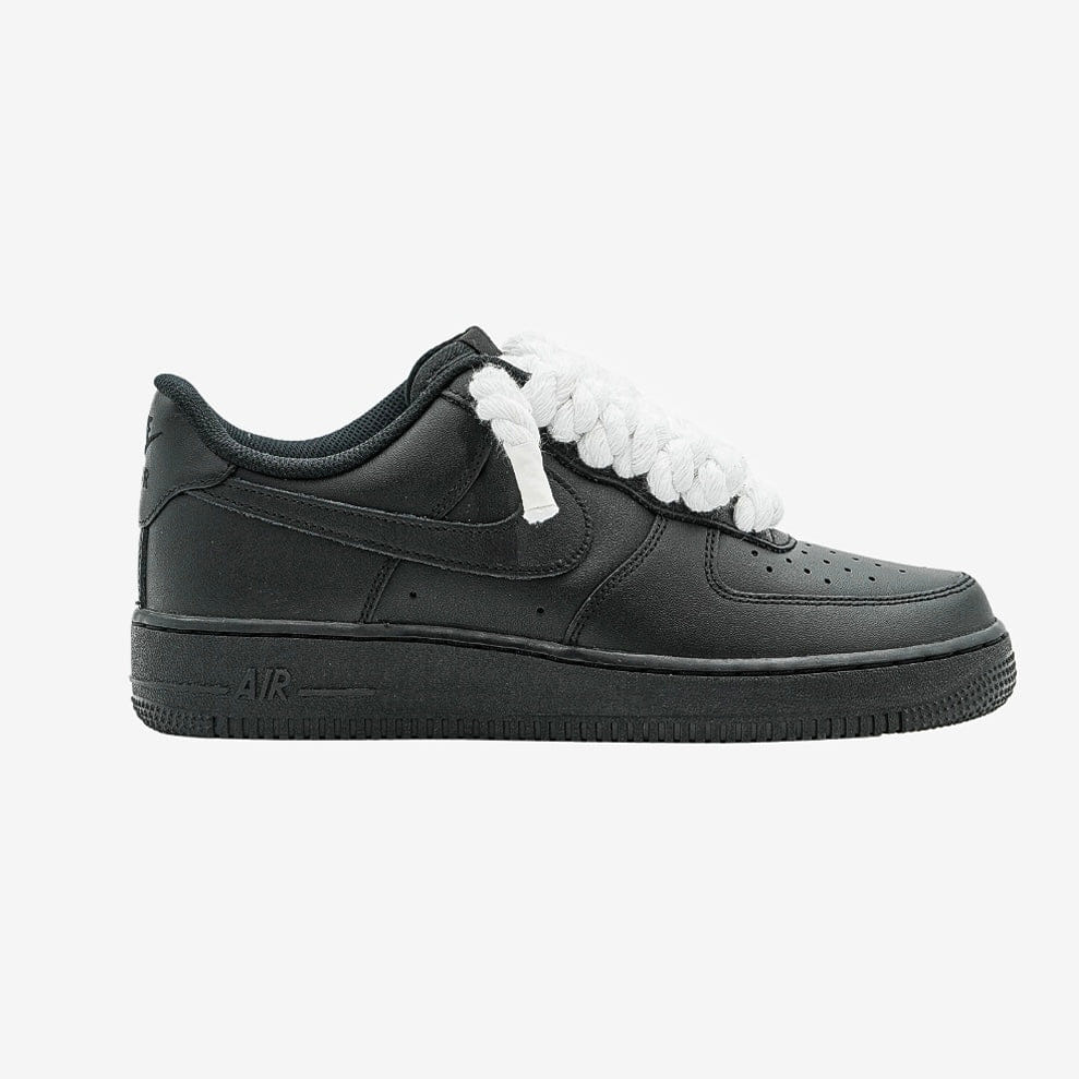 Nike Air Force 1 Black Rope Laces Custom White