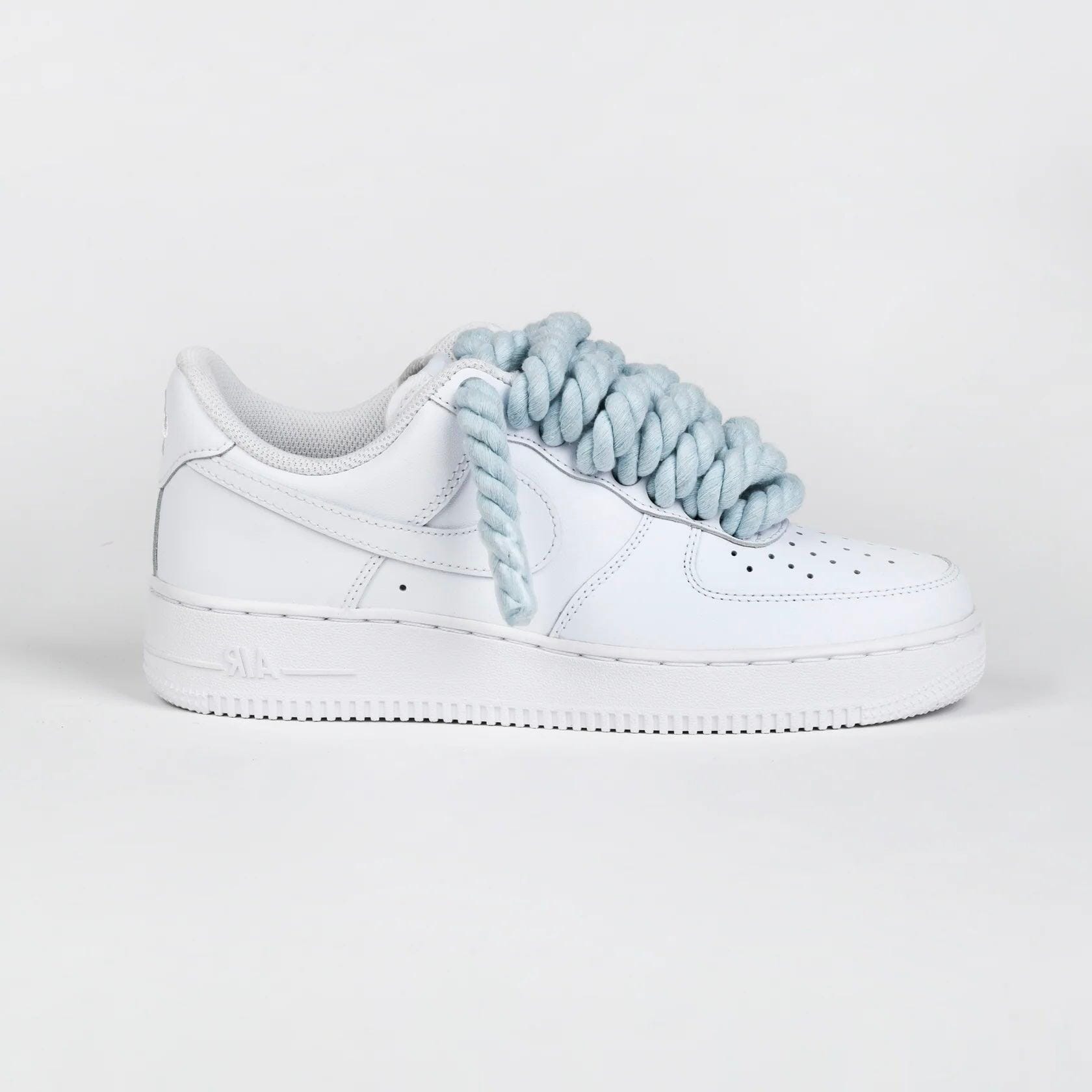 Nike Air Force 1 Rope Laces Custom Azzurre