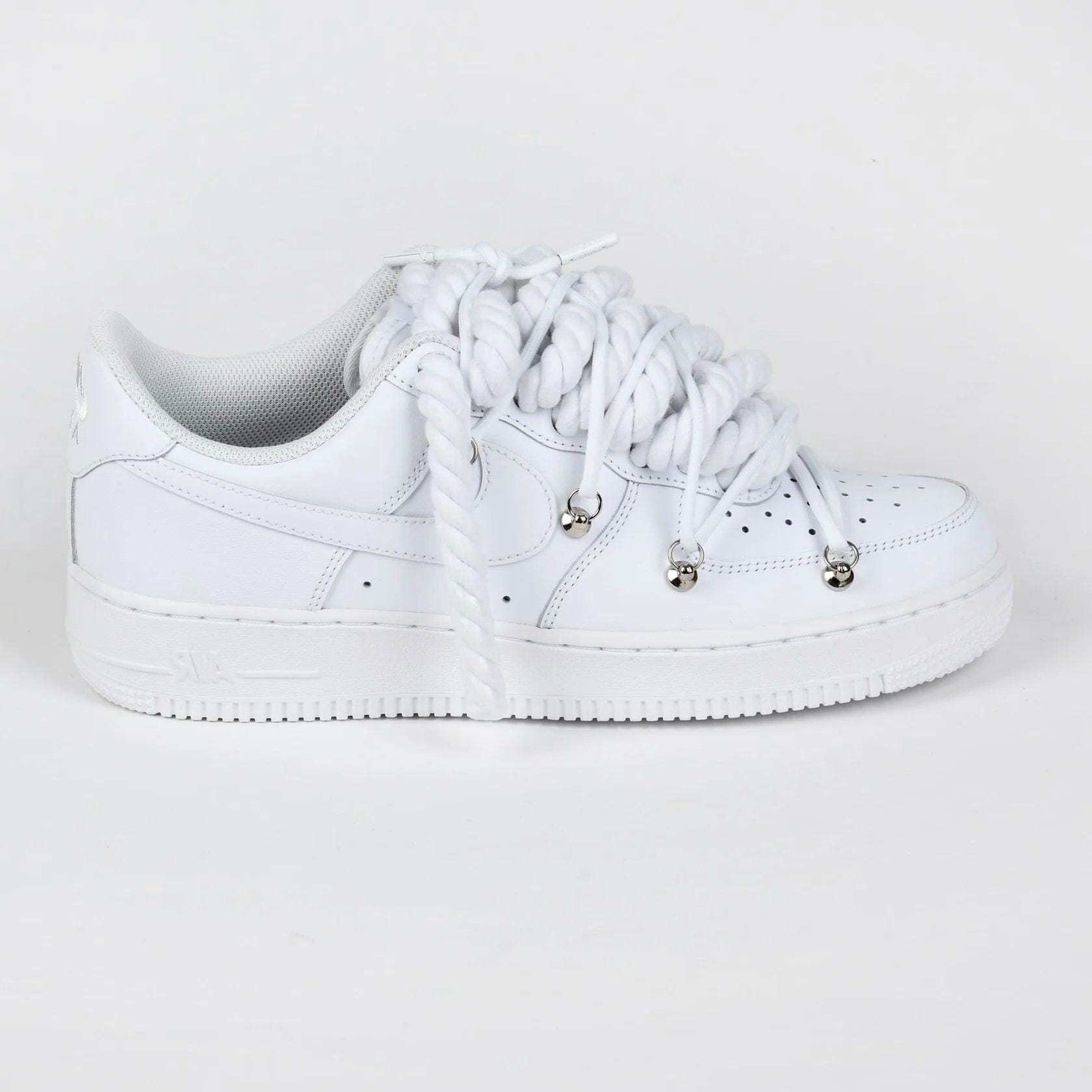 Nike Air Force 1 Custom White Rope Laces Elastic Laces