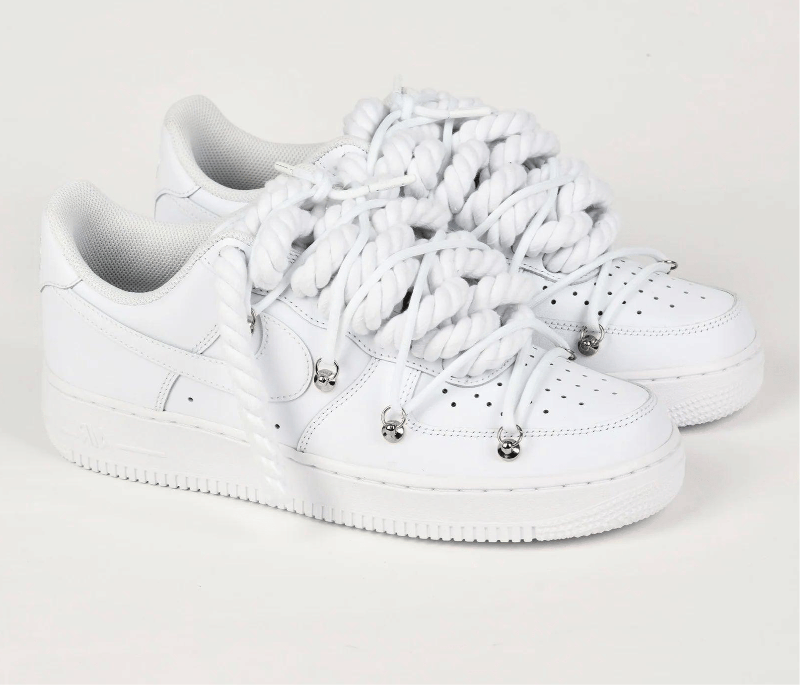 Nike Air Force 1 Custom White Rope Laces Elastic Laces
