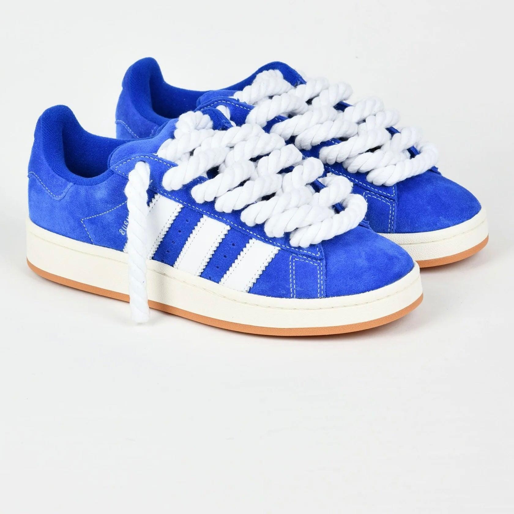 adidas Blue Adidas Campus 00 Rope Laces Custom White